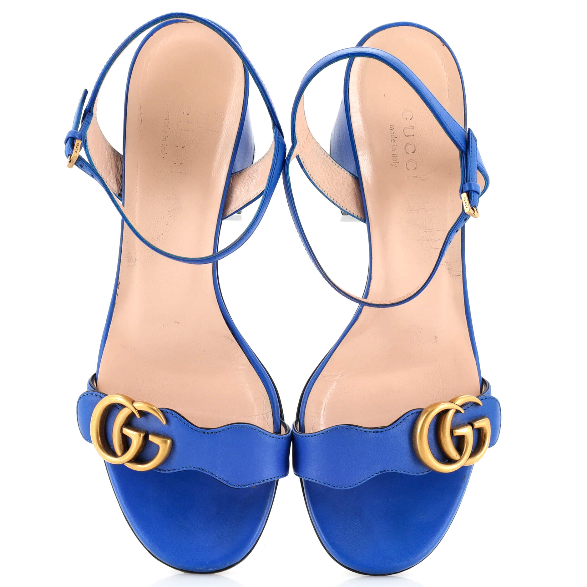 Women's GG Marmont Block Heel Sandals Leather