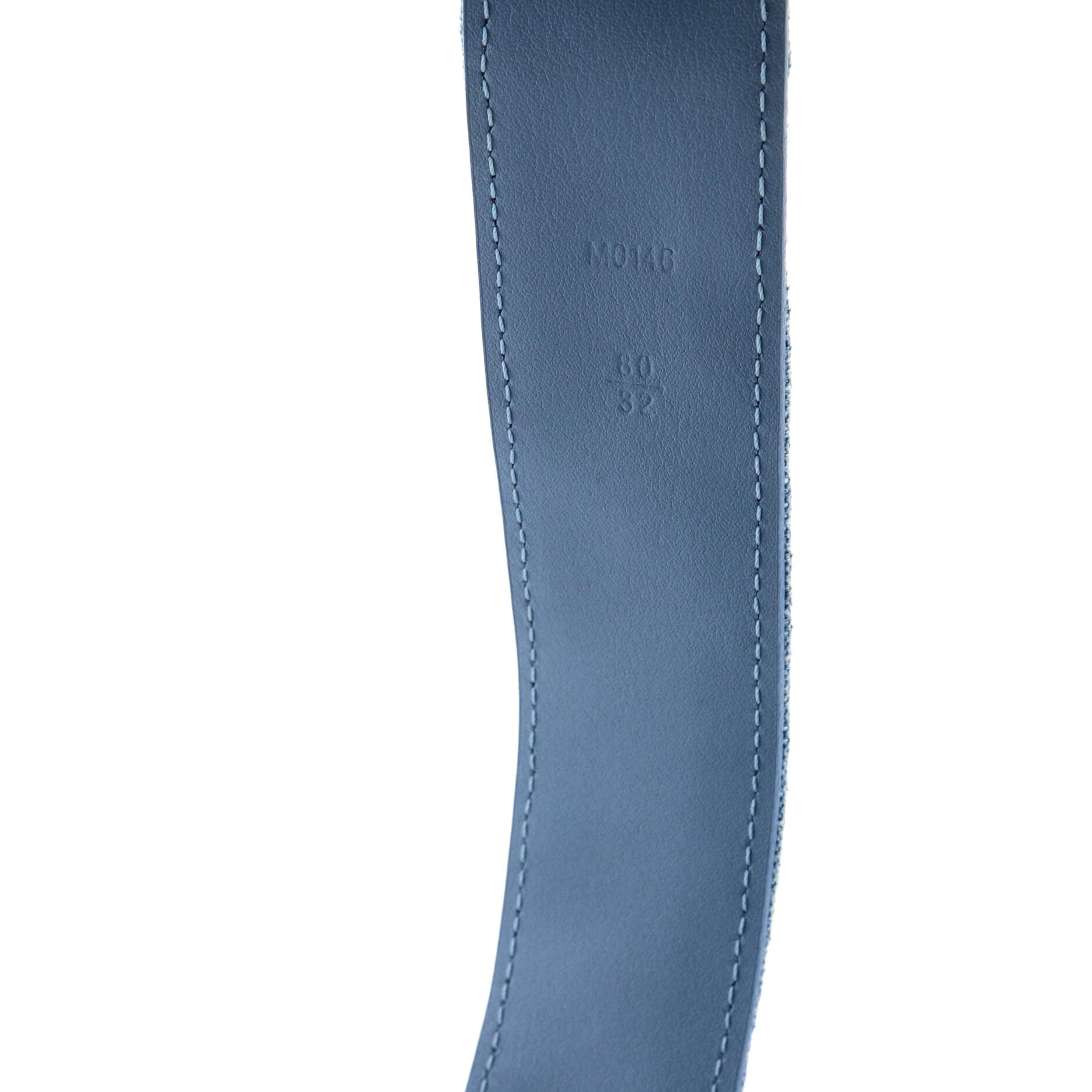 New Wave Belt Monogram Embroidered Denim Medium 95
