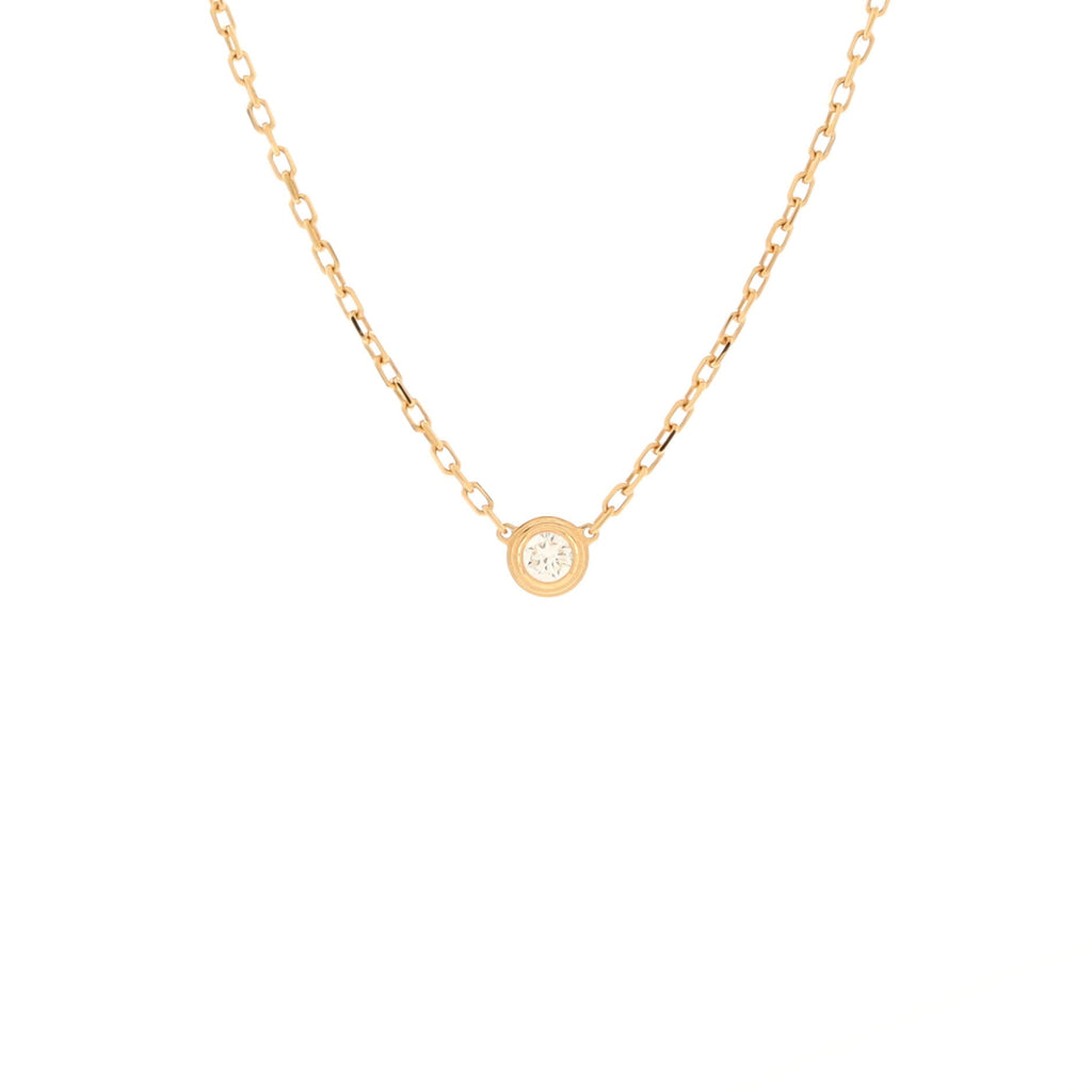 Cartier D'Amour Pendant Necklace 18K Yellow Gold and Diamond Small