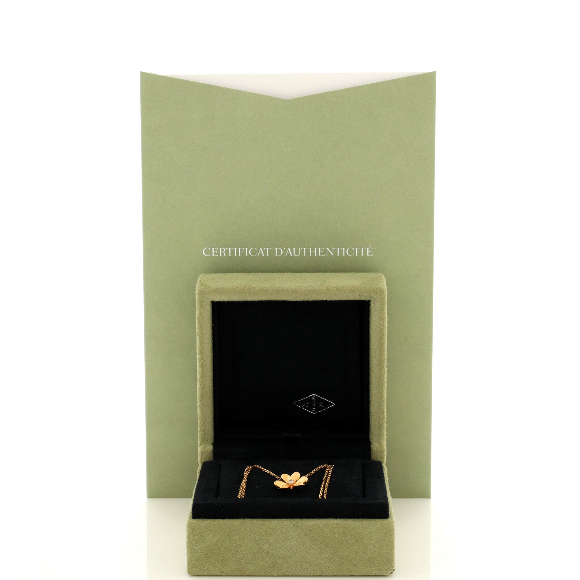 Frivole Pendant Necklace 18K Yellow Gold and Diamond Mini