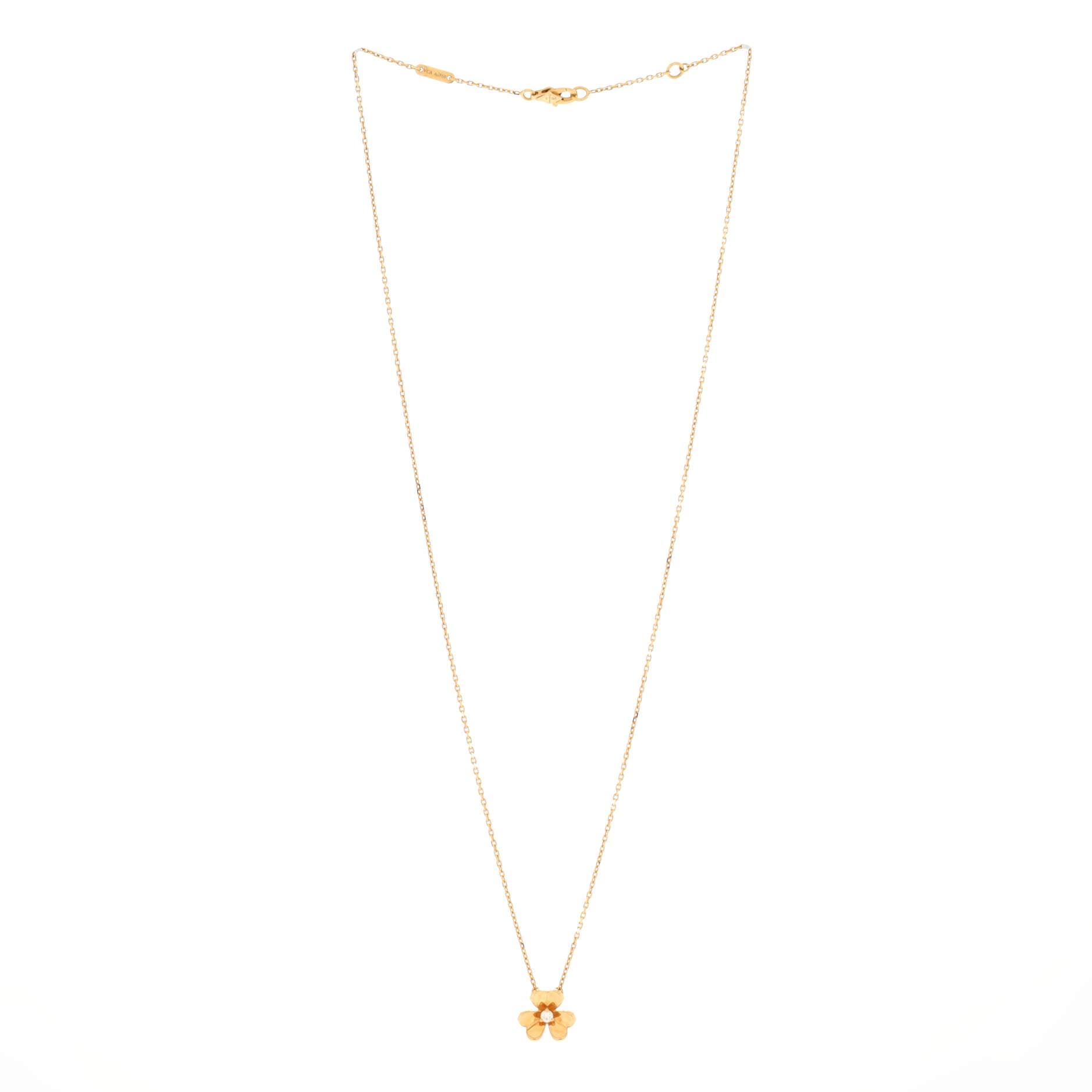 Frivole Pendant Necklace 18K Yellow Gold and Diamond Mini