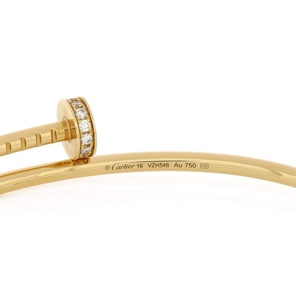 Juste un Clou Bracelet 18K Yellow Gold with Diamonds Small