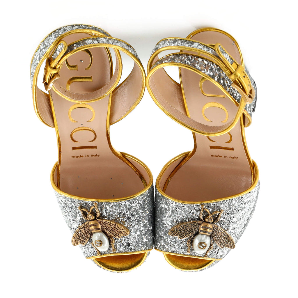 Women's Soko Bee Platform Heeled Sandals Glitter