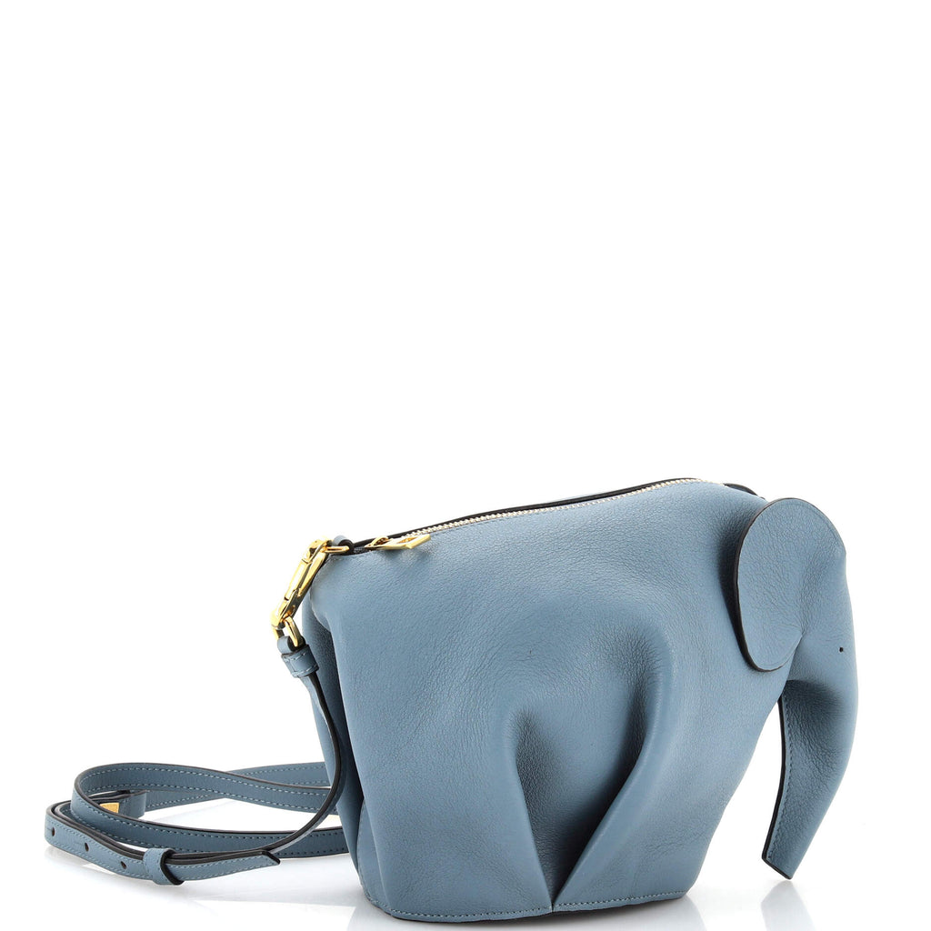 Elephant Crossbody Bag Leather Mini
