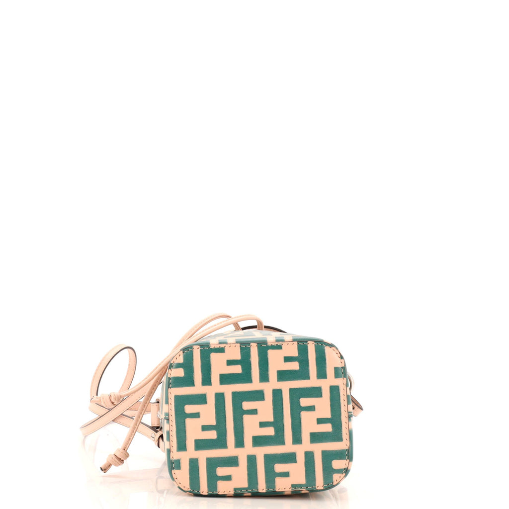 Mon Tresor Bucket Bag Zucca Embossed Leather Mini