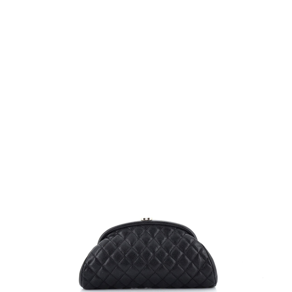 Timeless Clutch Quilted Caviar