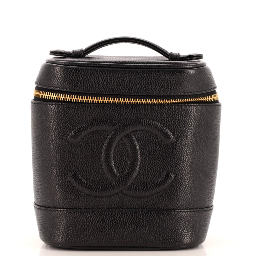 Vintage Timeless Cosmetic Case Caviar Tall