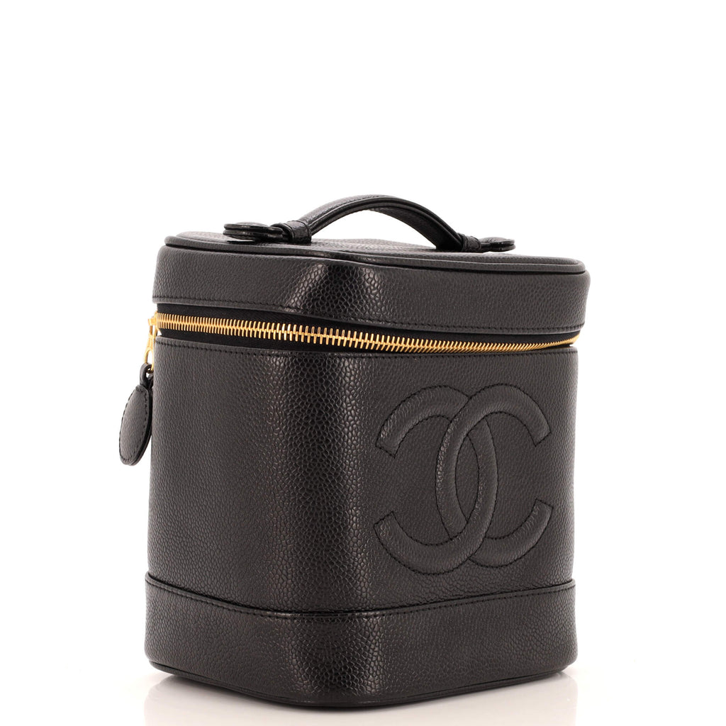 Vintage Timeless Cosmetic Case Caviar Tall