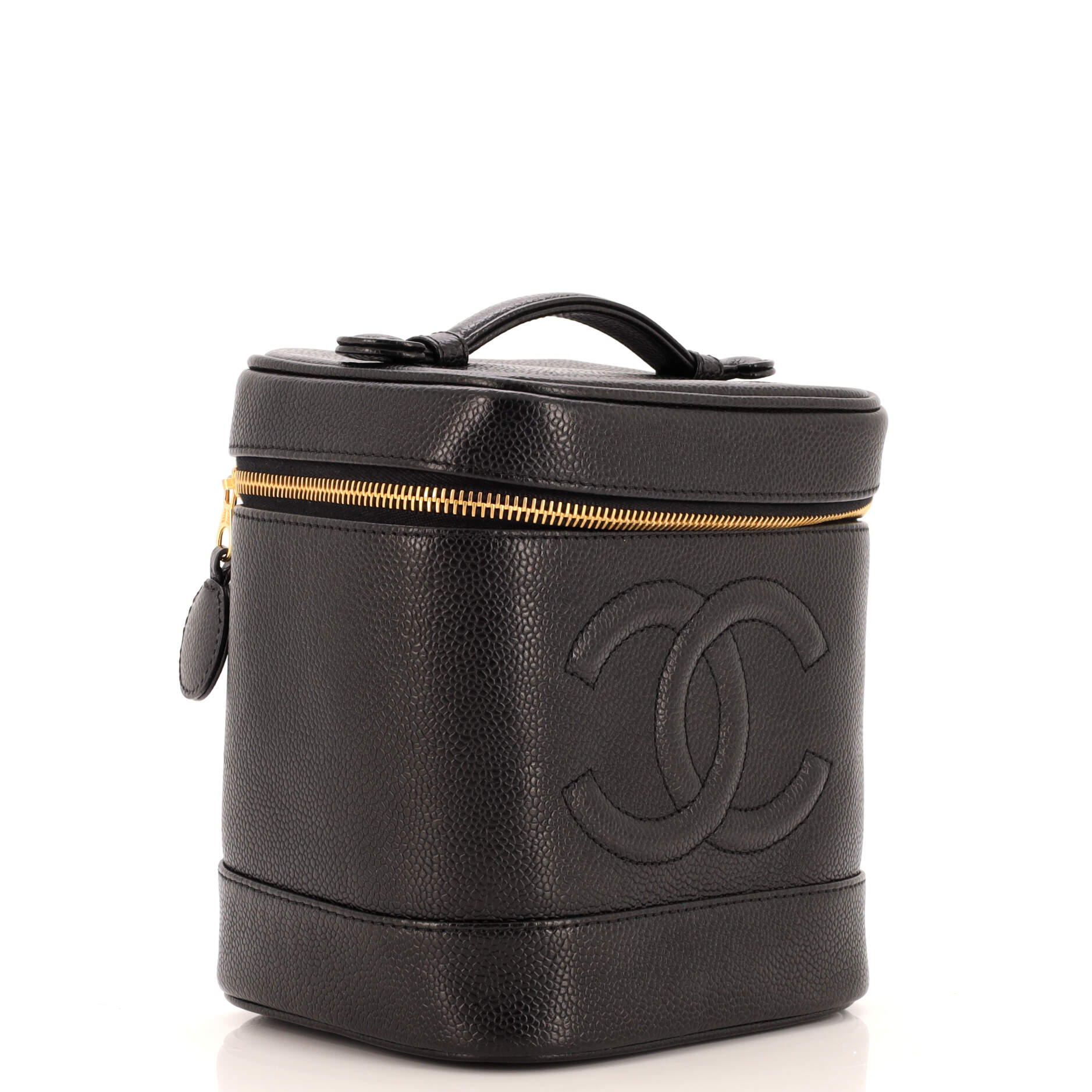 Vintage Timeless Cosmetic Case Caviar Tall