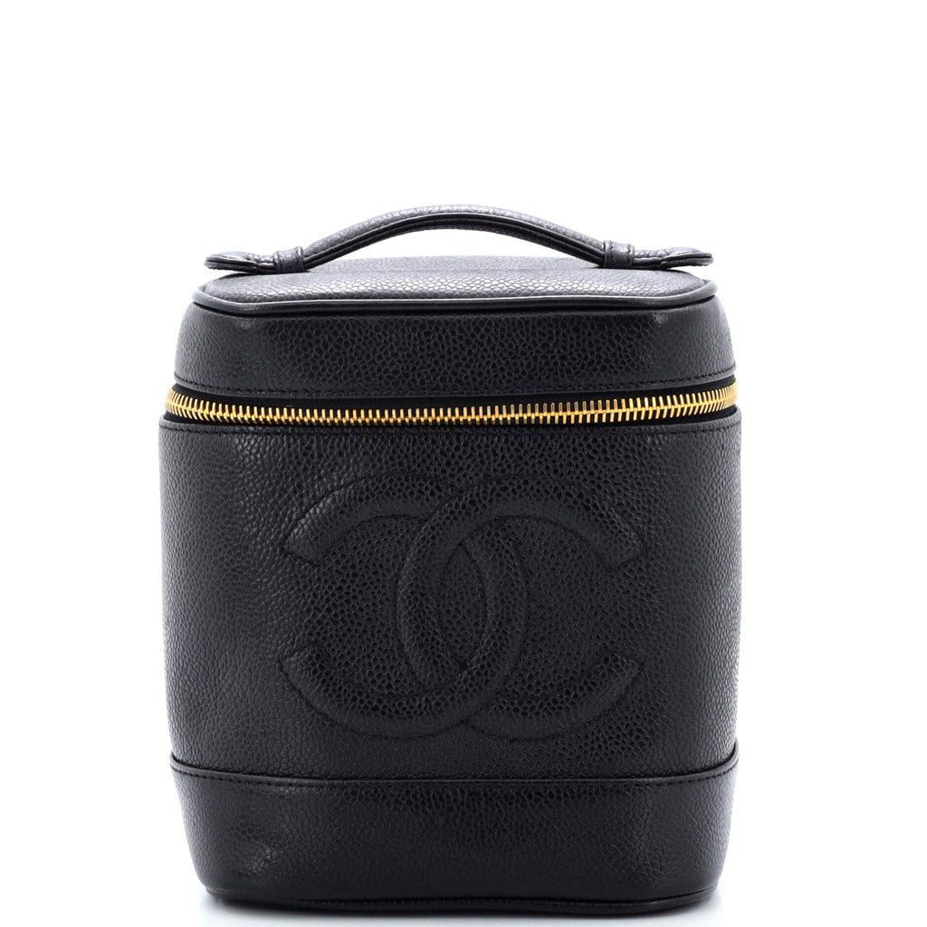Vintage Timeless Cosmetic Case Caviar Tall