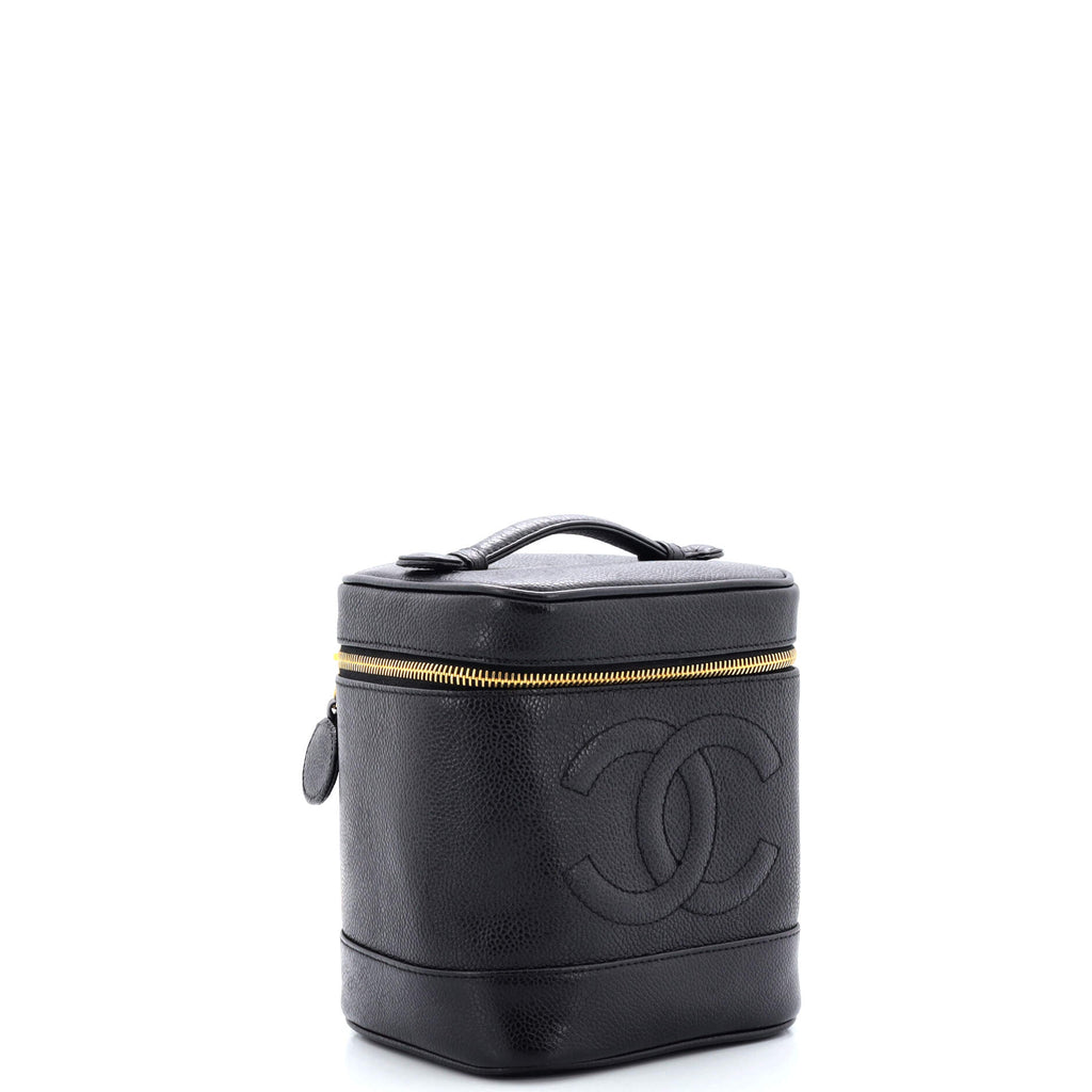Vintage Timeless Cosmetic Case Caviar Tall