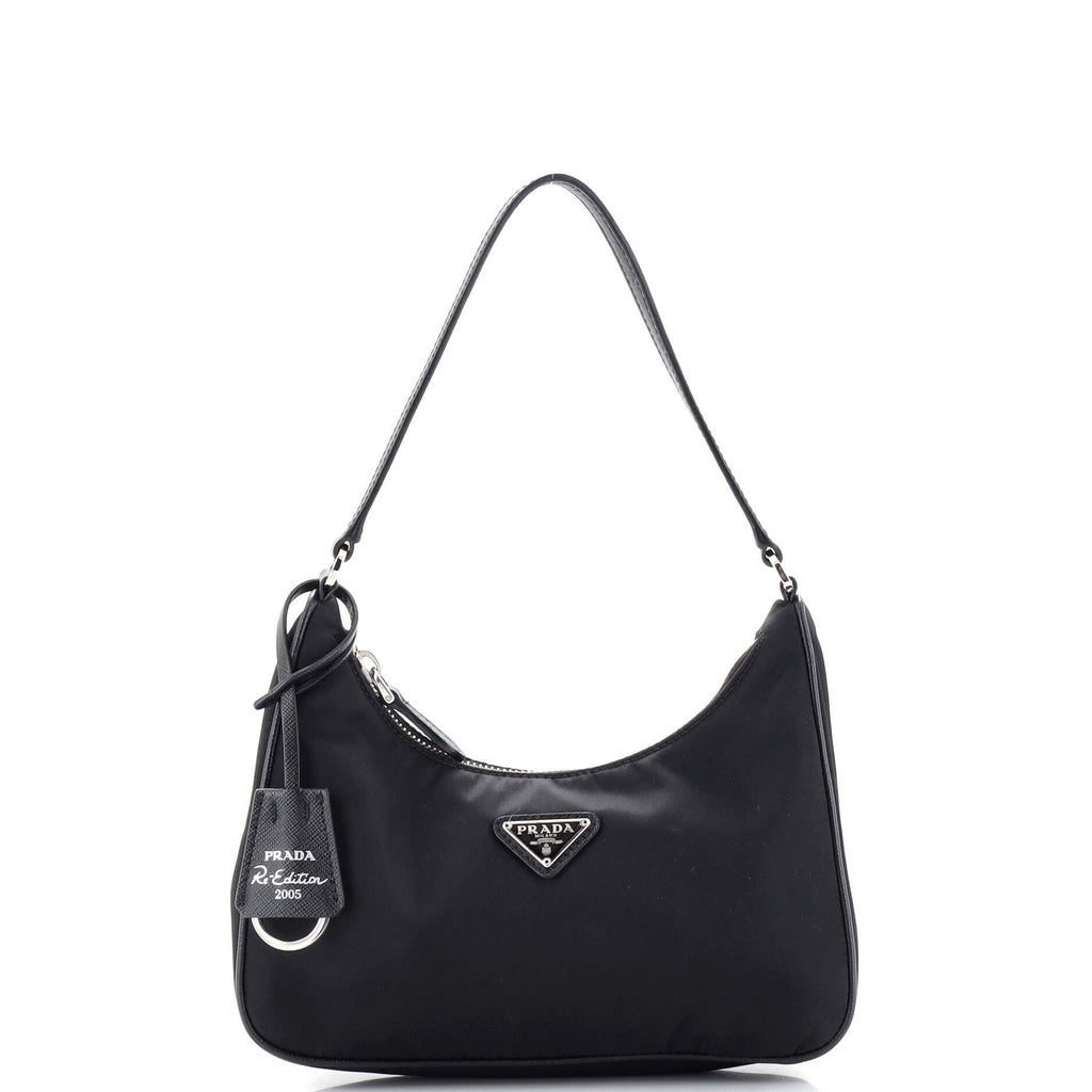 Re-Edition 2005 Hobo Tessuto with Saffiano Leather Mini