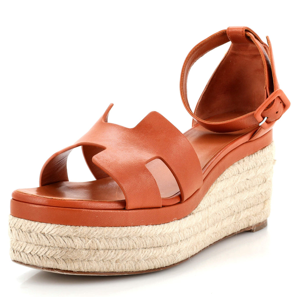Women's Elda Wedge Espadrilles Leather