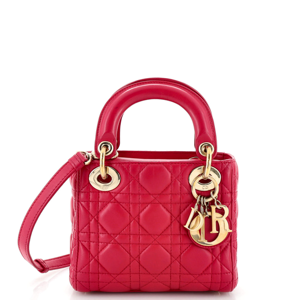 Lady Dior Bag Cannage Quilt Lambskin Mini