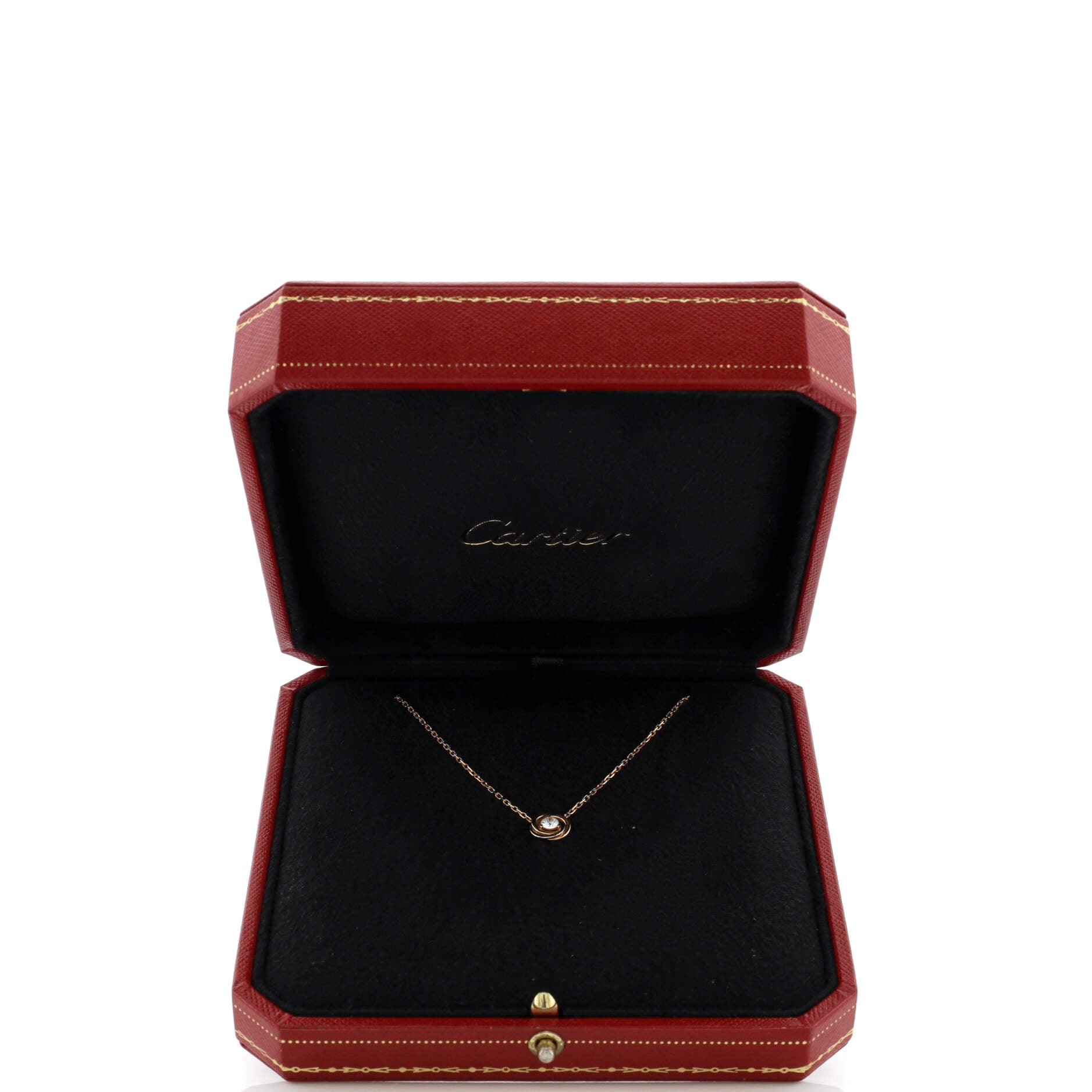 Trinity Diamond Pendant Necklace 18K Tricolor Gold and Diamond