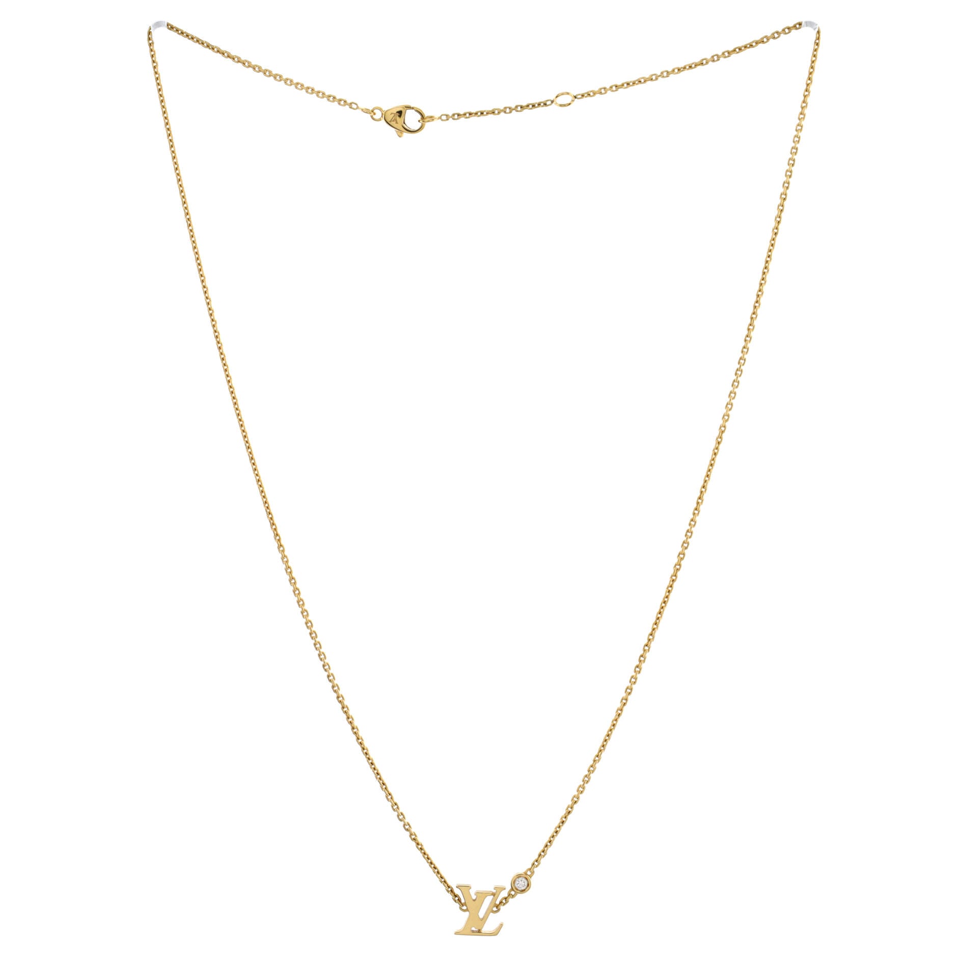 Idylle Blossom LV Pendant Necklace 18K Yellow Gold with Diamond