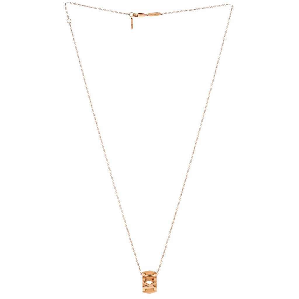 Atlas X Open Pendant Necklace 18K Rose Gold