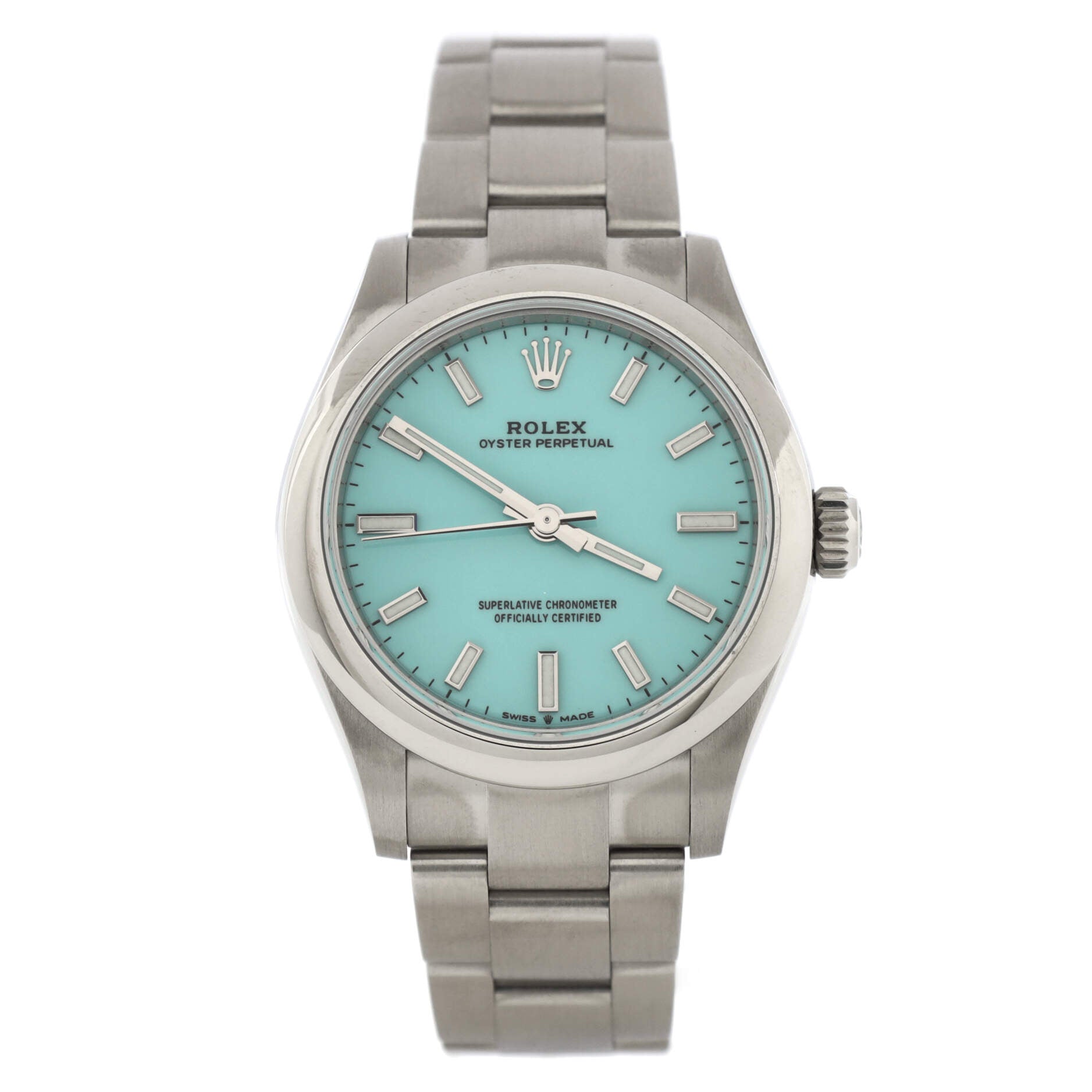 Oyster Perpetual Tiffany Blue Automatic Watch Stainless Steel 31