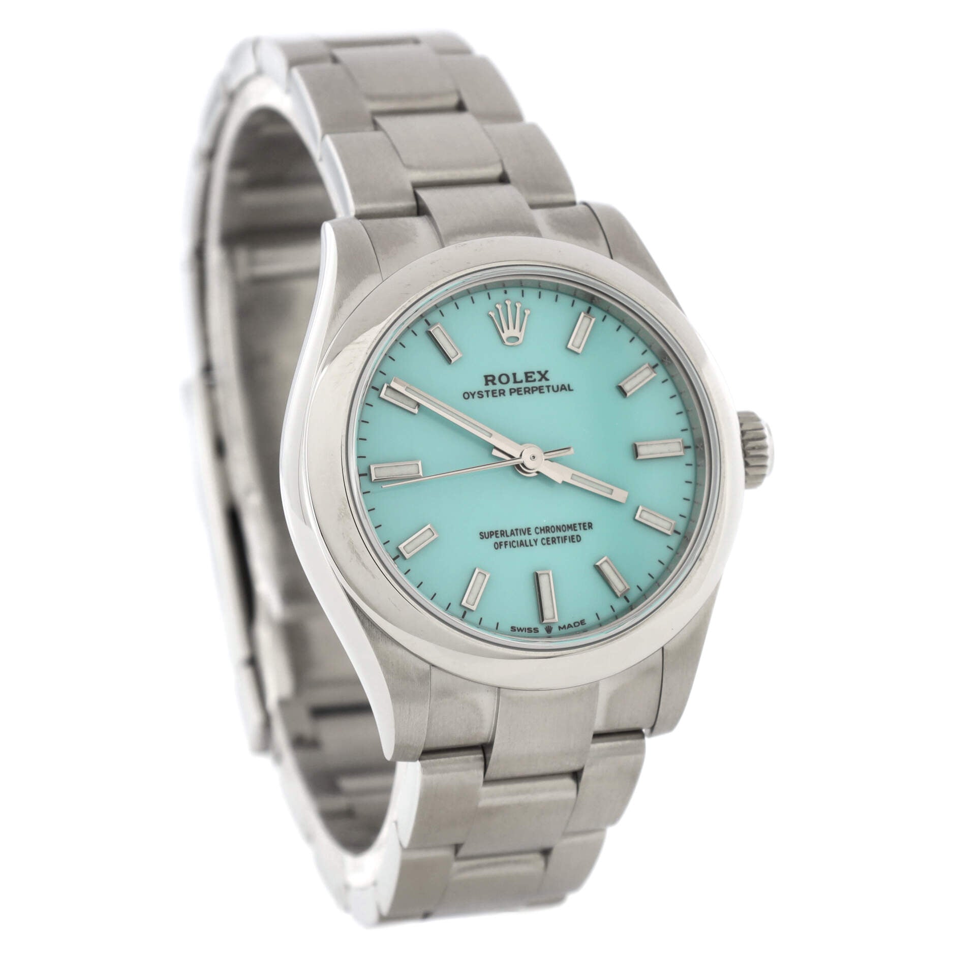 Oyster Perpetual Tiffany Blue Automatic Watch Stainless Steel 31