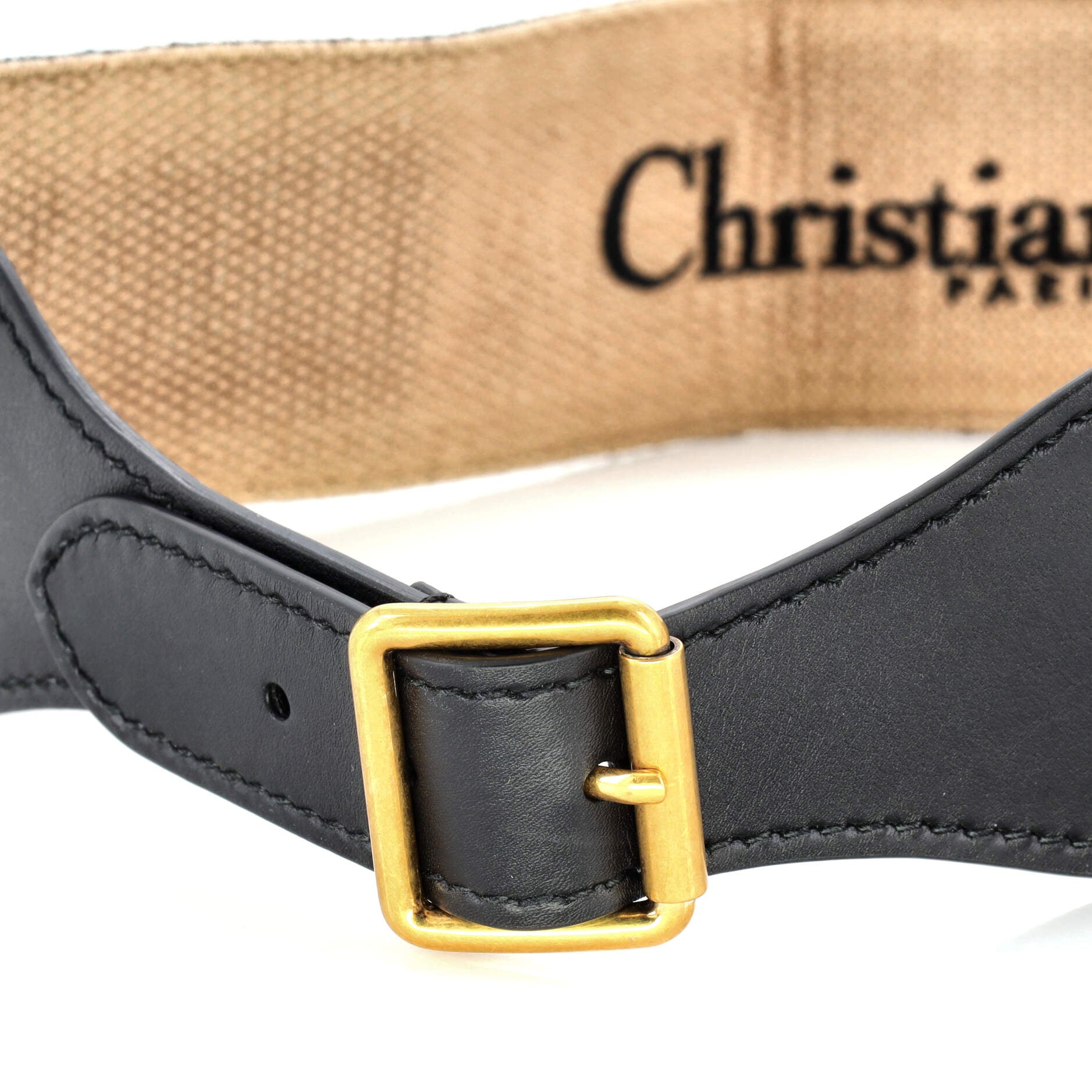 Logo Belt Embroidered Canvas Extra Wide 90
