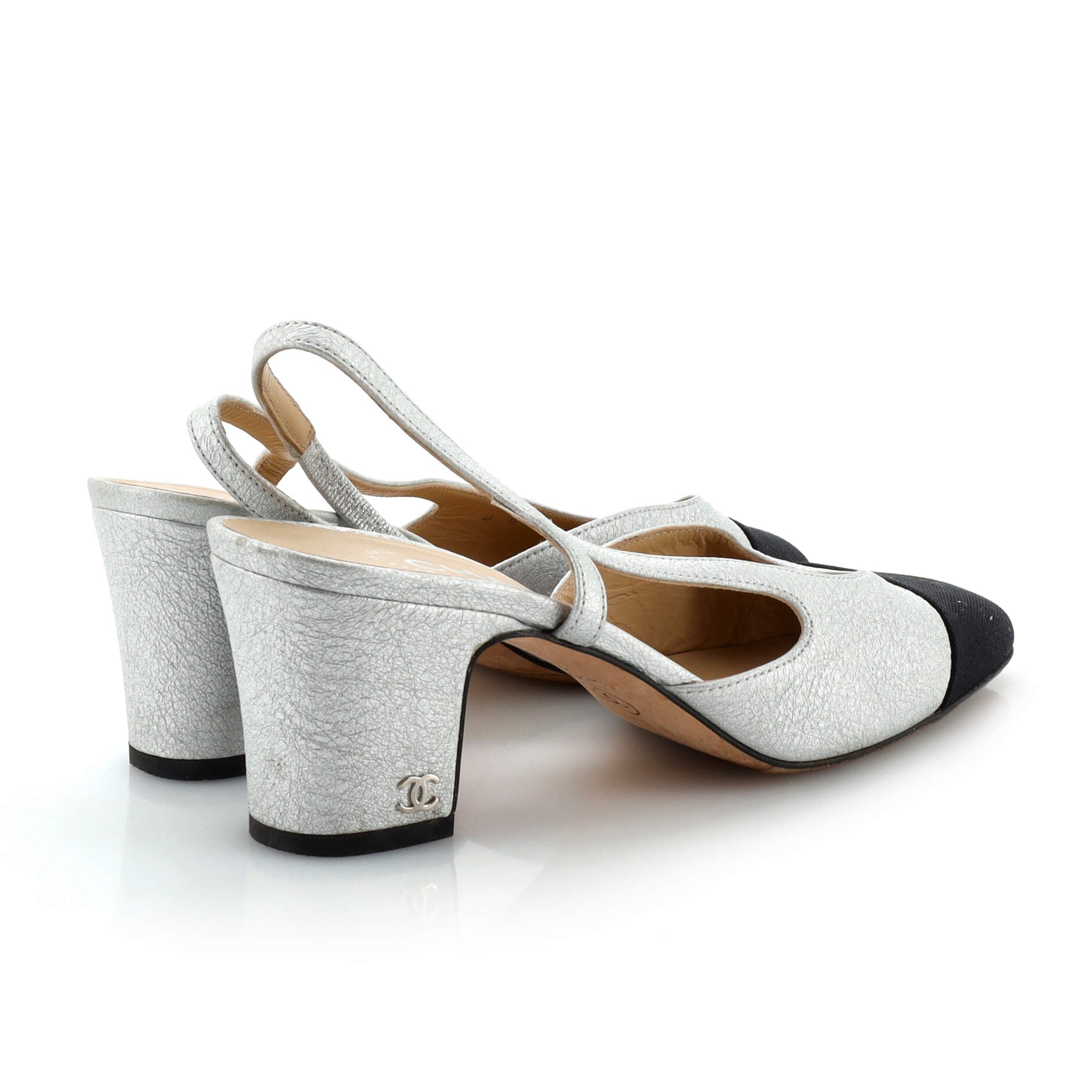 Women’s Cap Toe Slingback Pumps Leather
