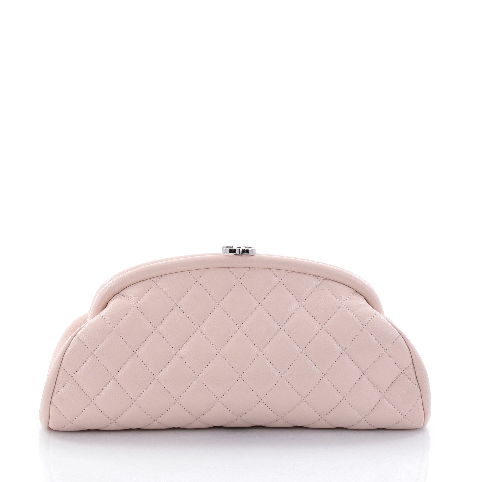 Timeless Clutch Quilted Caviar