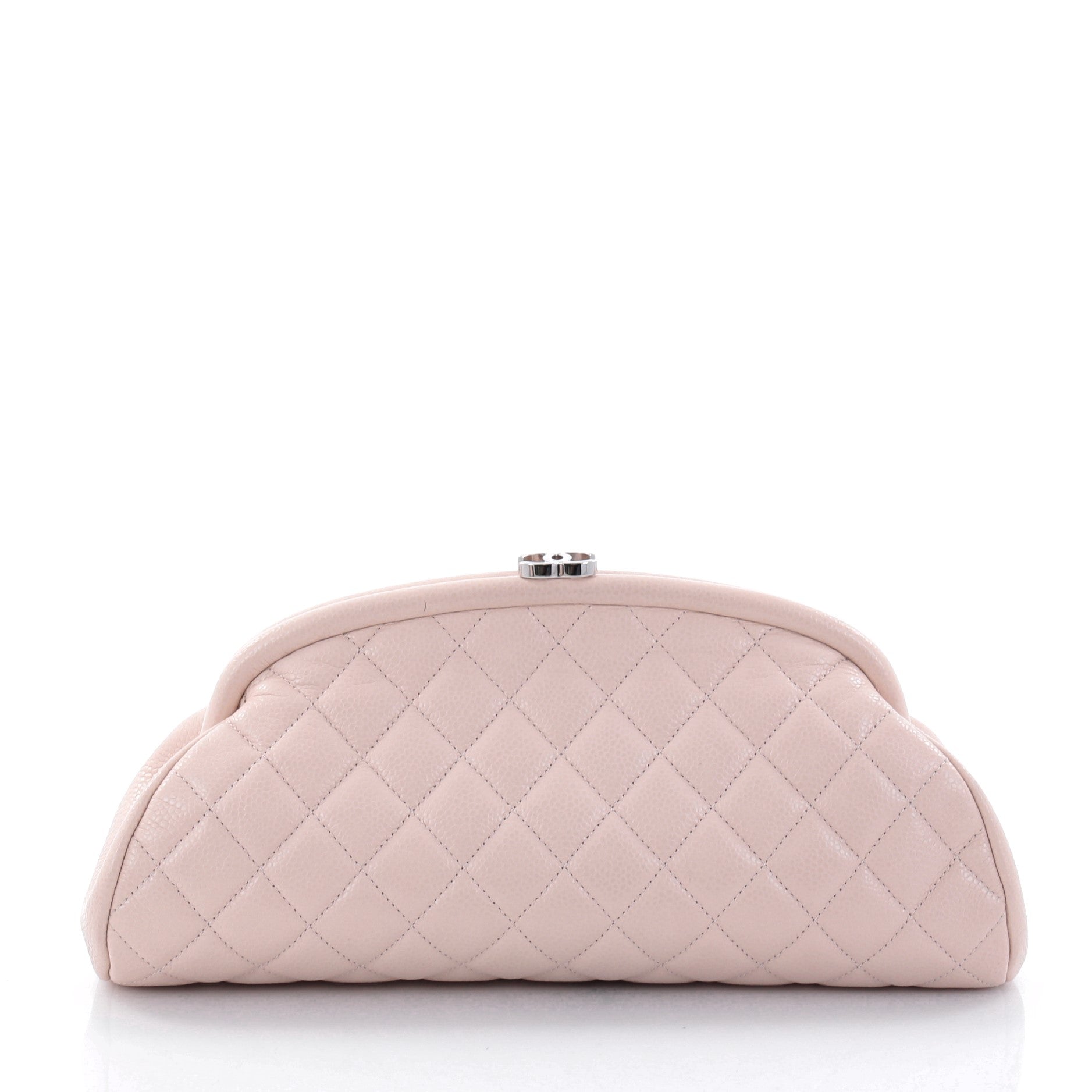 Timeless Clutch Quilted Caviar