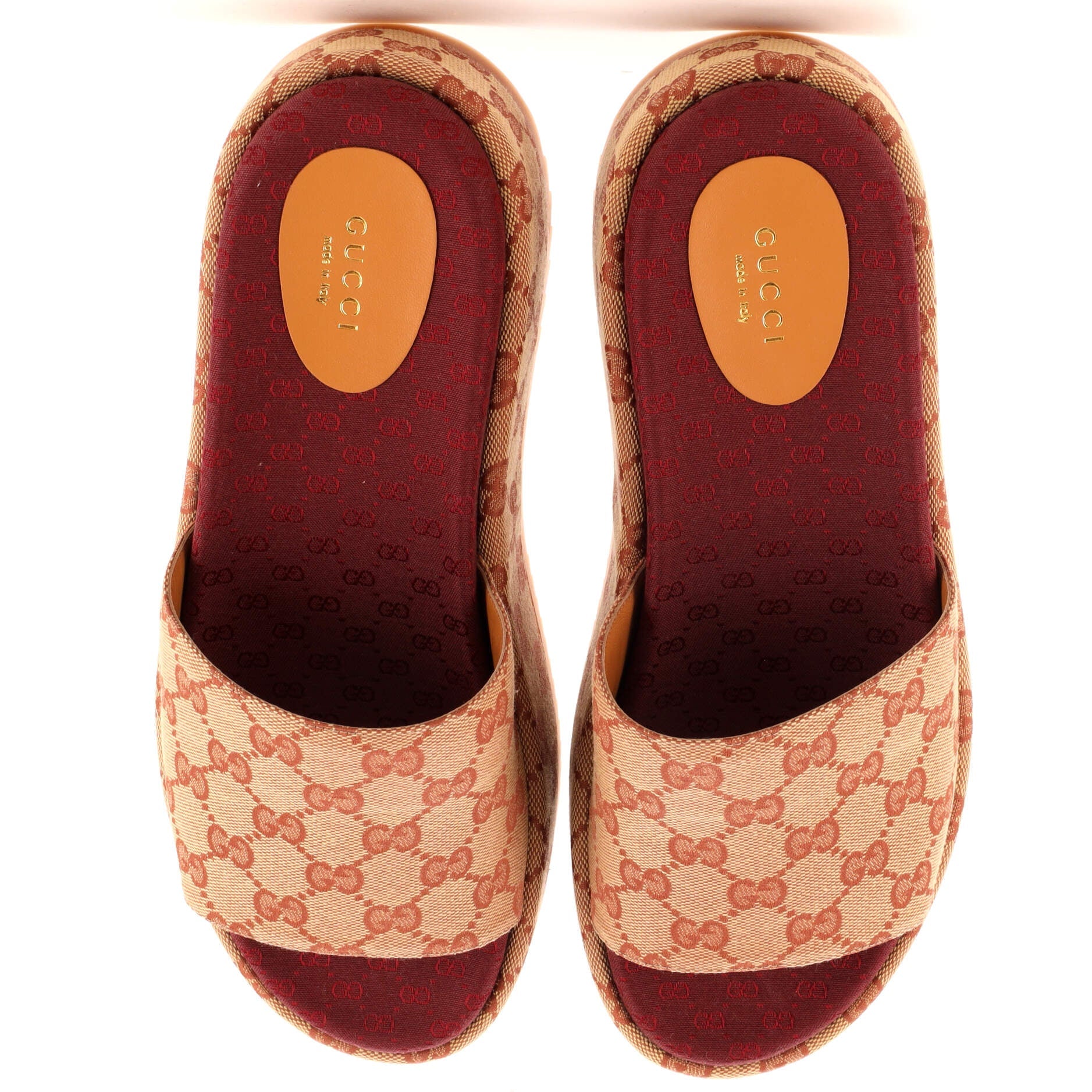 Women's Angelina Platform Slide Sandals GG Canvas