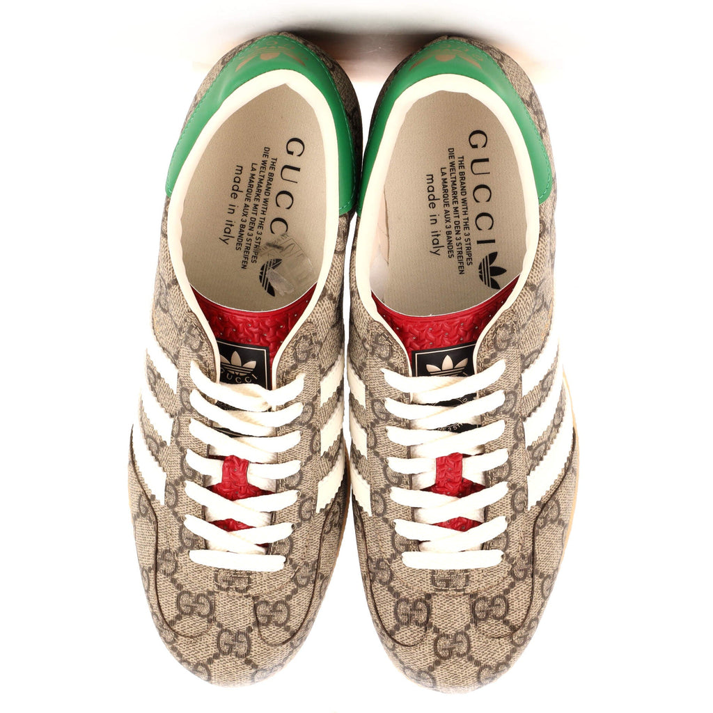 x Adidas Women's Gazelle Wedge Sneakers GG Coated Canvas with Rubber