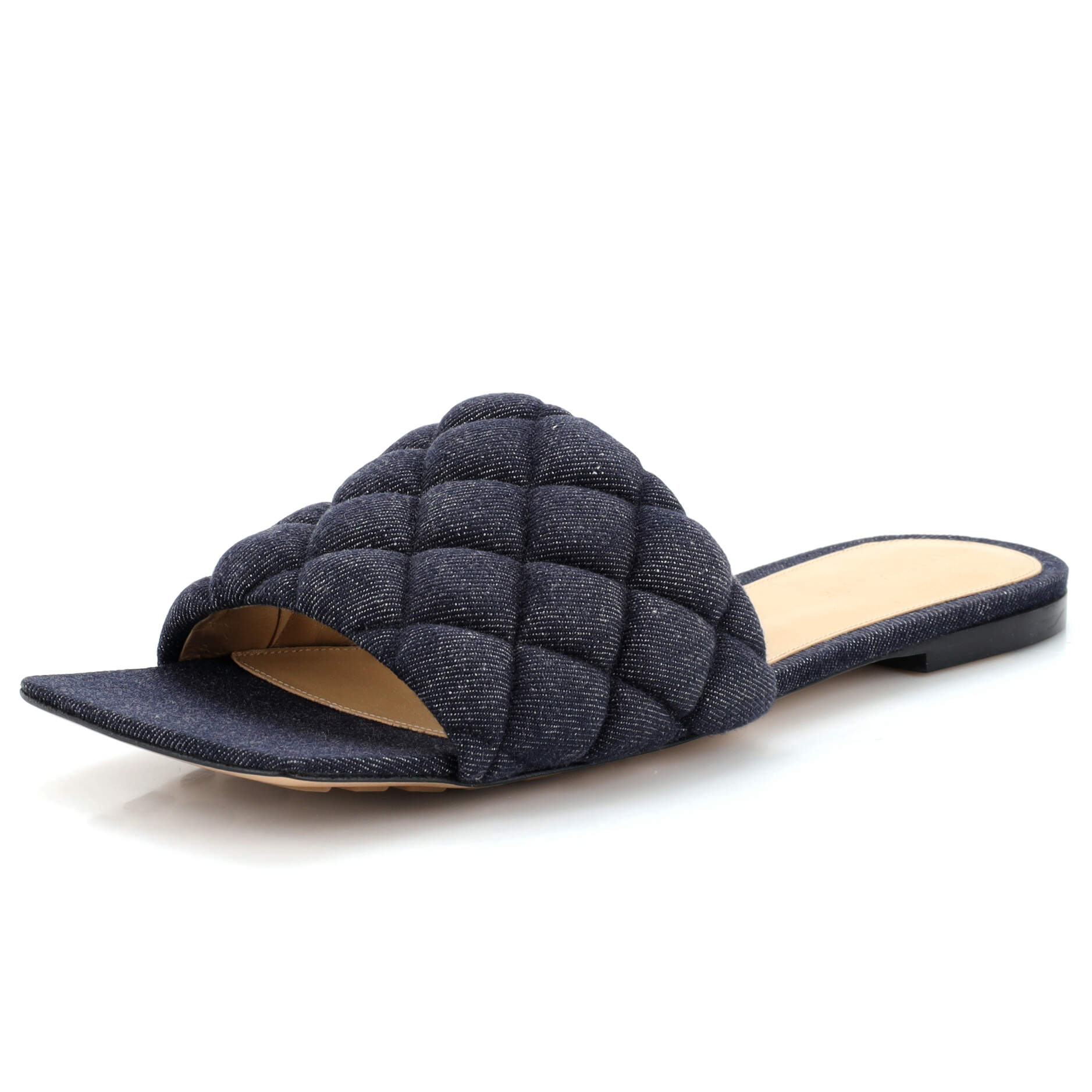 Women's The Padded Flat Sandals Quilted Denim
