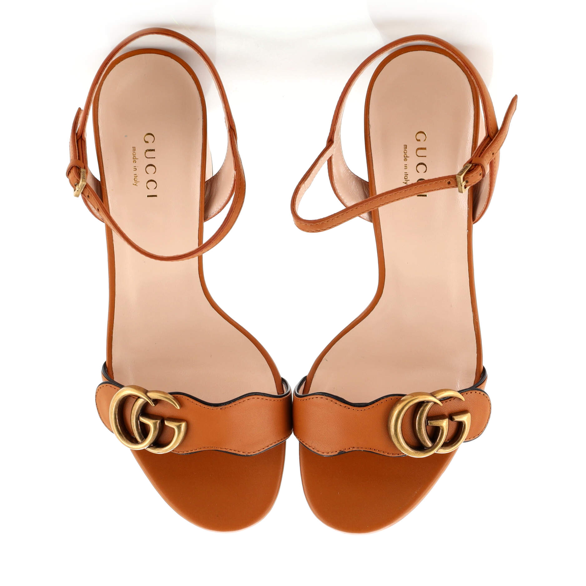 Women's GG Marmont Block Heel Sandals Leather