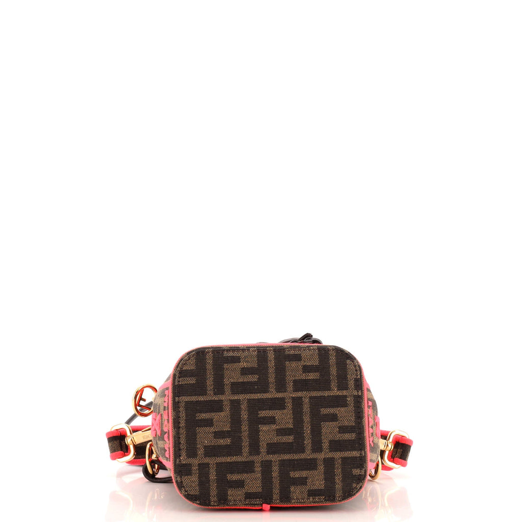 Roma Amor Mon Tresor Bucket Bag Embroidered Zucca Canvas Mini