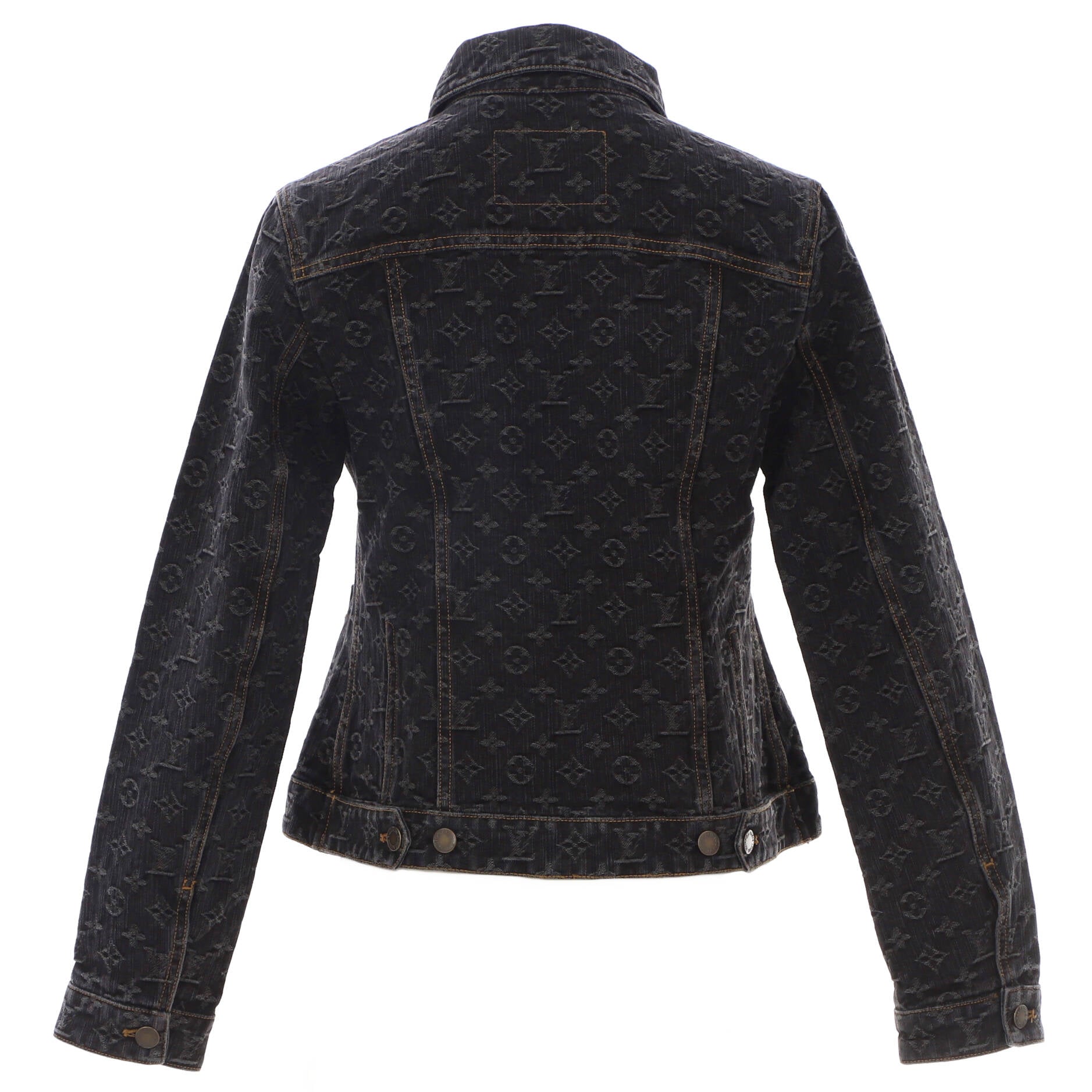 Women's Button Up Jacket Monogram Denim