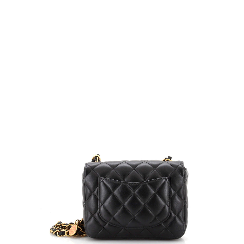 Casino Royale Charms Square Flap Bag Quilted Lambskin with Enamel Mini