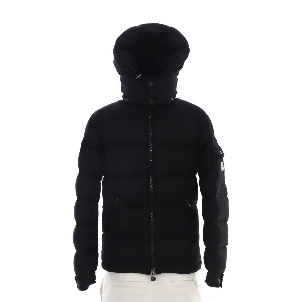 Men's Montgenevre Short Puffer Coat Quilted Polyamide and Wool with Down