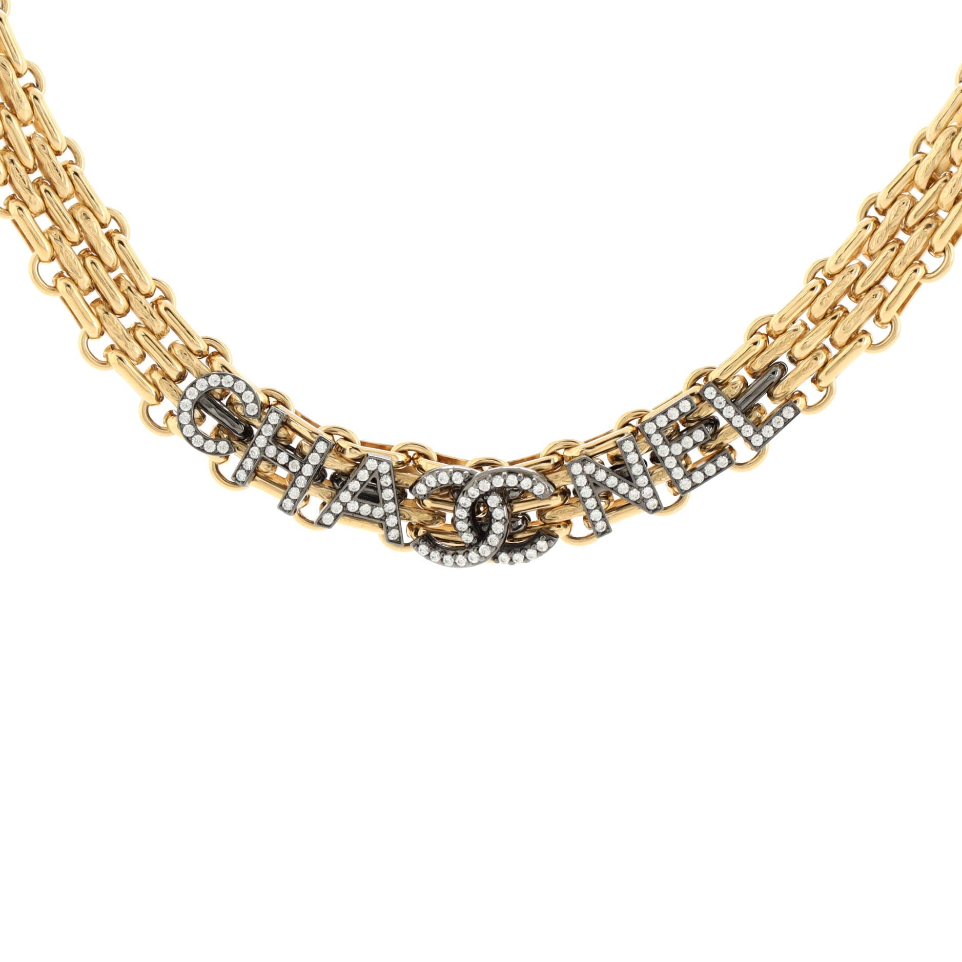CC Logo Reissue Chain Belt Metal with Crystal 85