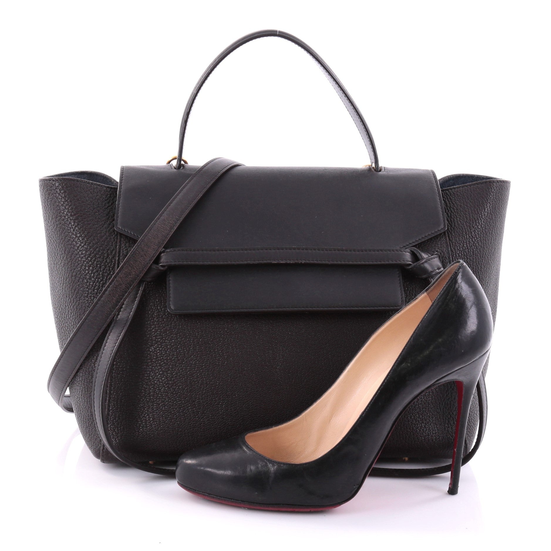 Bicolor Belt Bag Leather Mini
