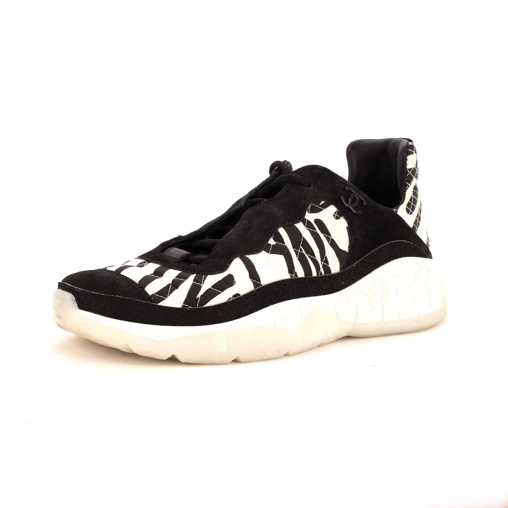 Women's Coco Neige CC Sneakers Suede and Quilted Printed Canvas
