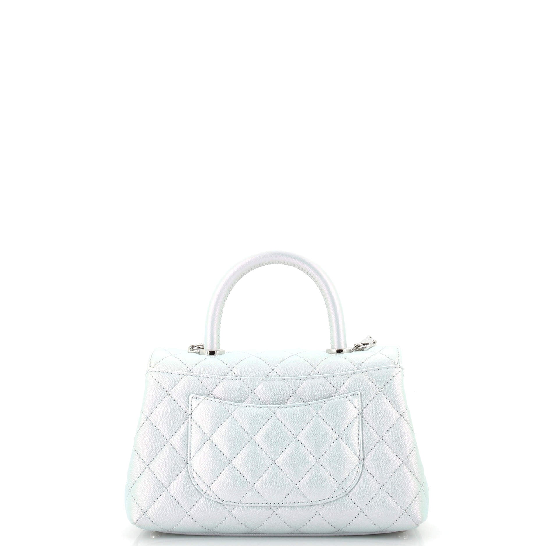 Coco Top Handle Bag Quilted Iridescent Caviar with Gradient Hardware Mini
