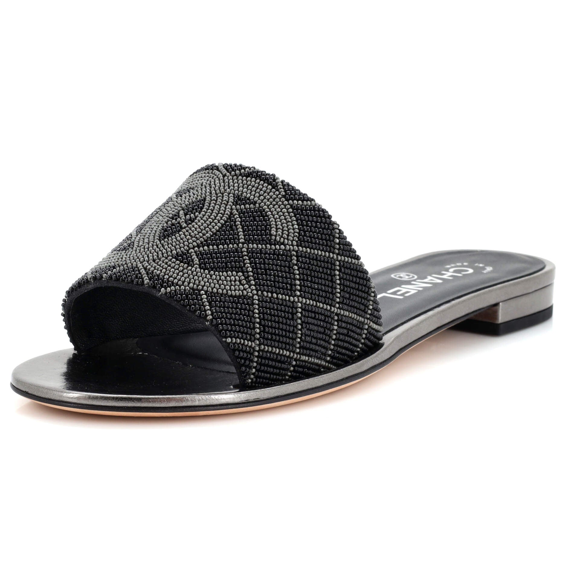 Women's CC Slide Sandals Embellished Leather