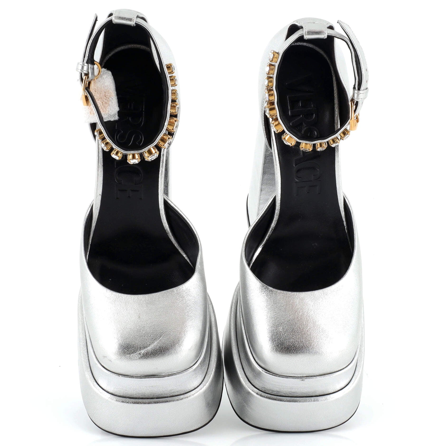 Women's Medusa Aevitas Platform Pumps Leather with Crystals