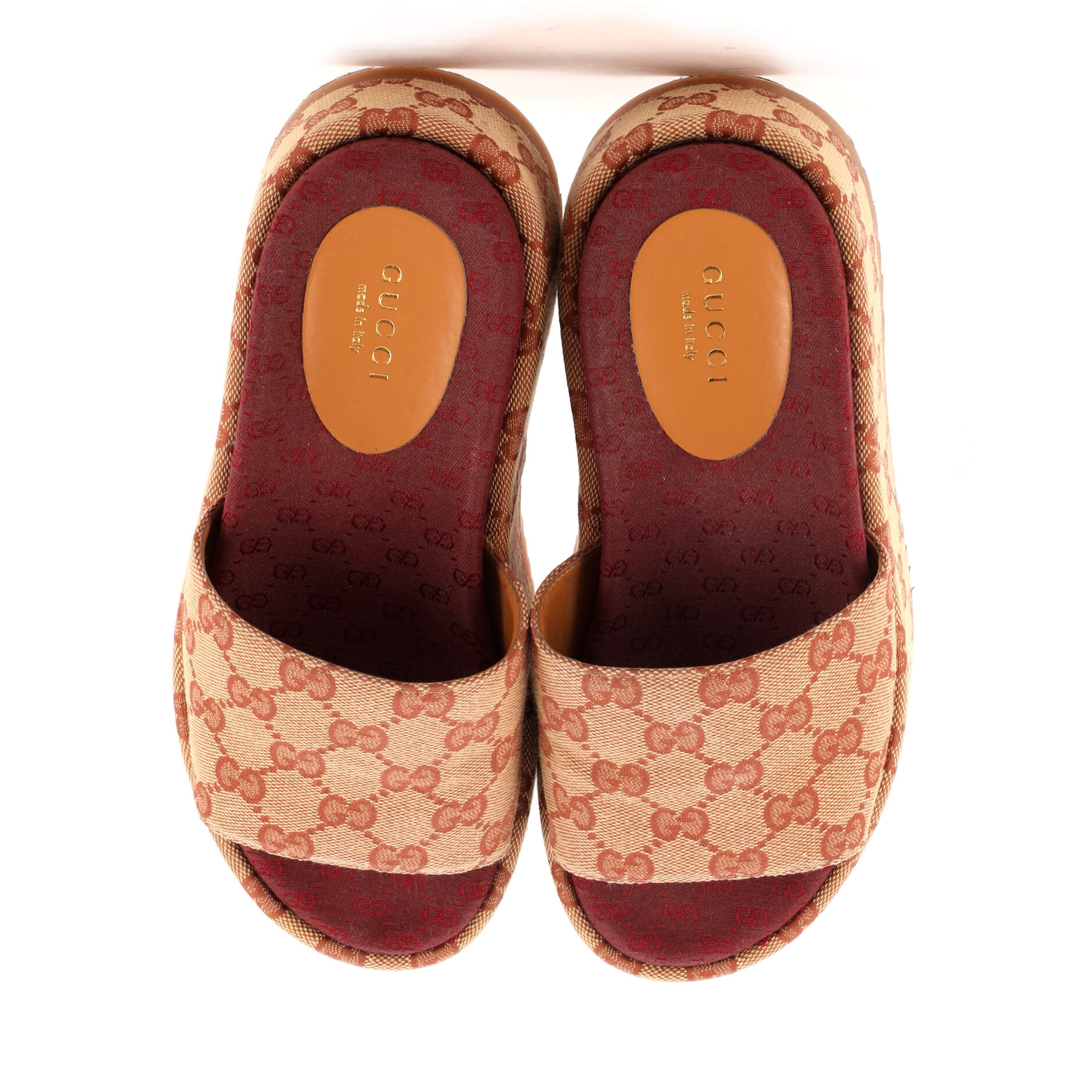 Women's Angelina Platform Slide Sandals GG Canvas