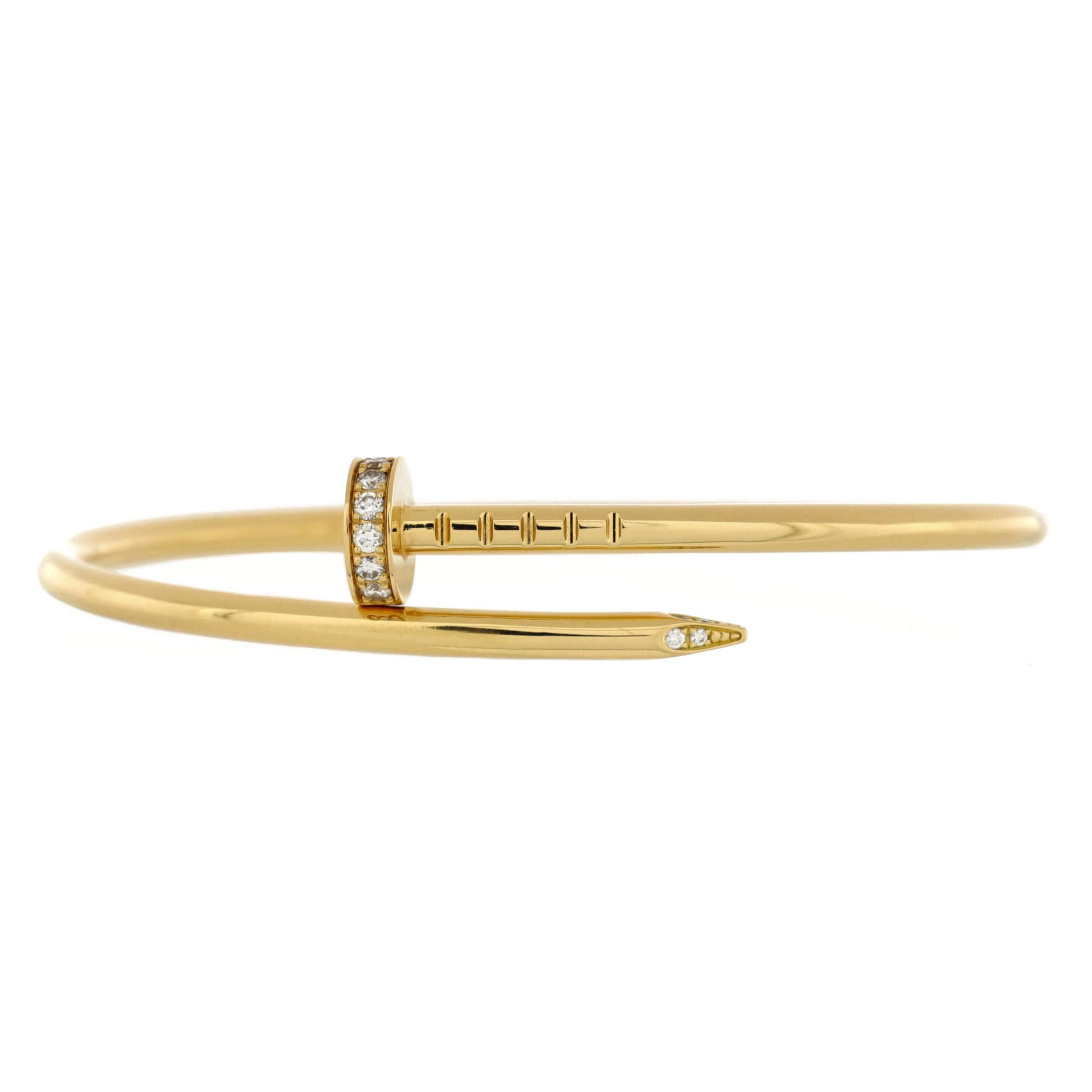 Juste un Clou Bracelet 18K Yellow Gold with Diamonds Small