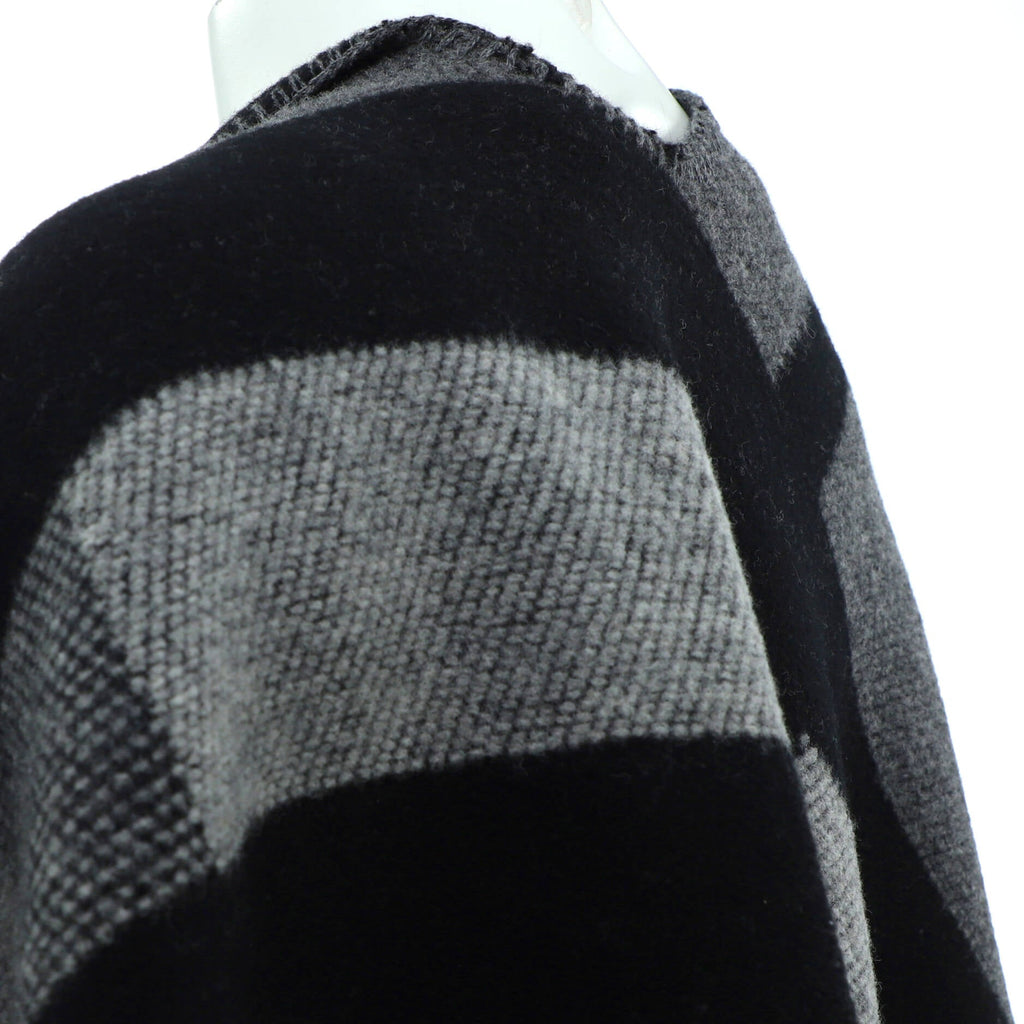 Women's Mega Check Cape Wool and Cashmere
