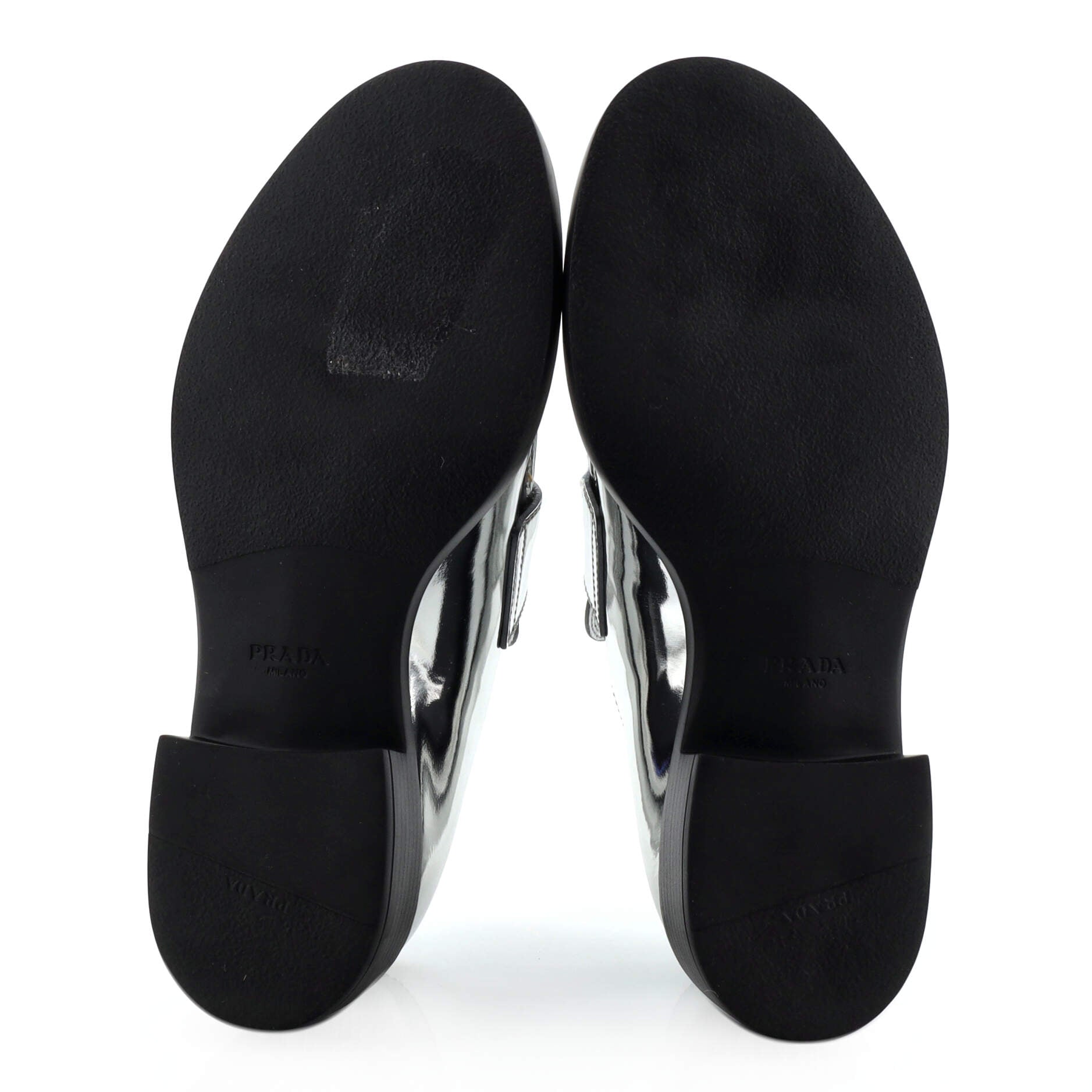 Women's Triangle Logo Loafers Spazzolato Leather