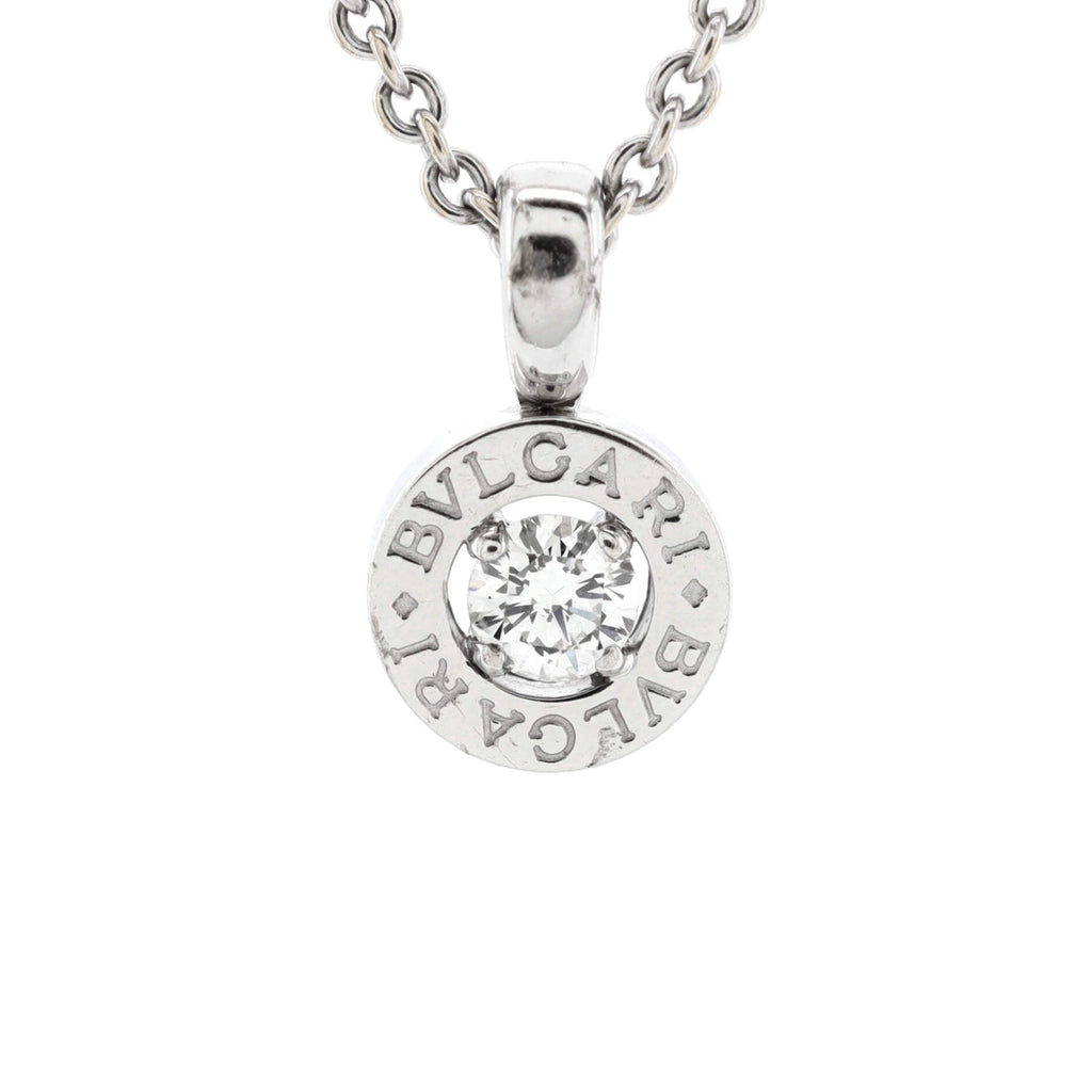 Bvlgari Bvlgari Solitaire Pendant Necklace 18K White Gold with Diamond