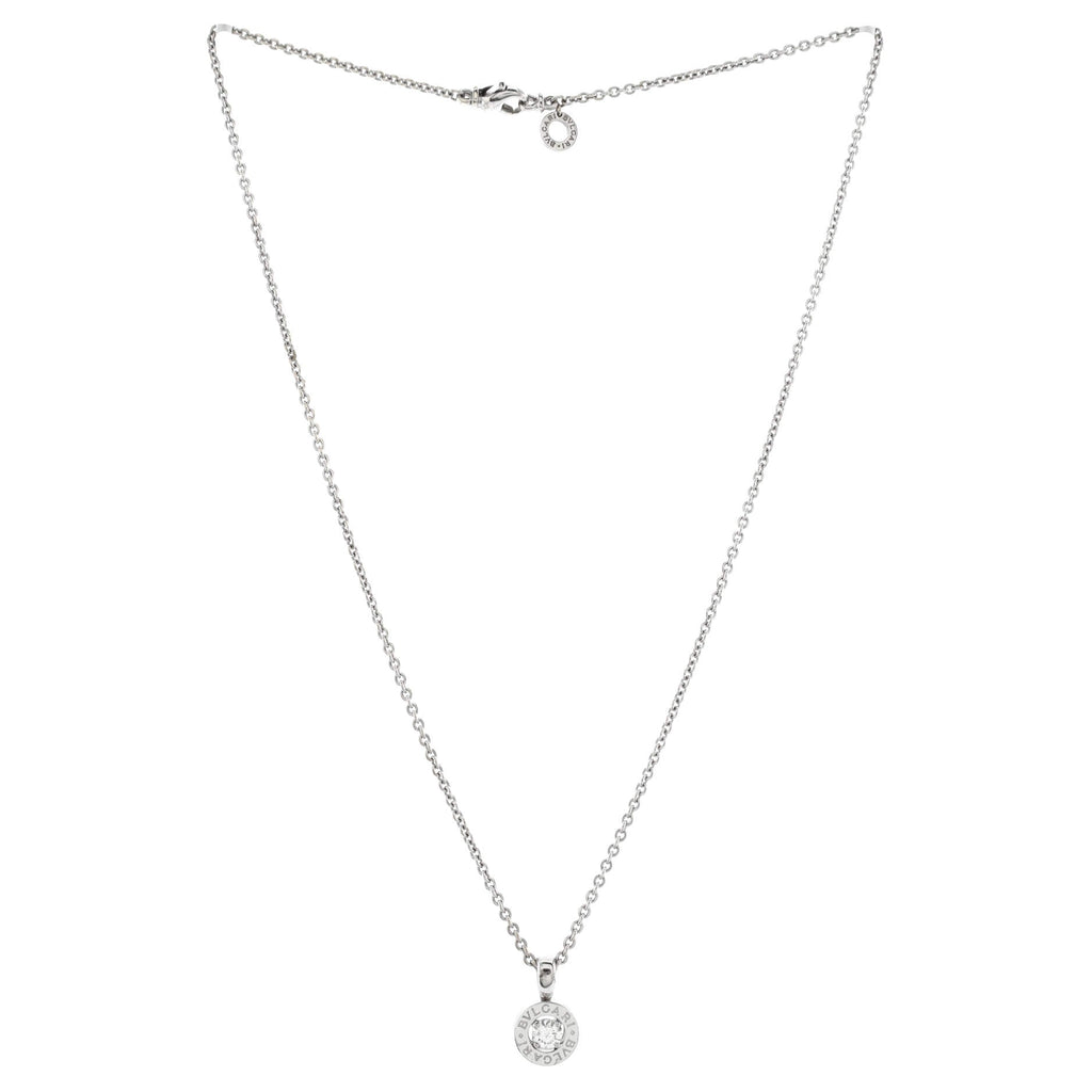 Bvlgari Bvlgari Solitaire Pendant Necklace 18K White Gold with Diamond