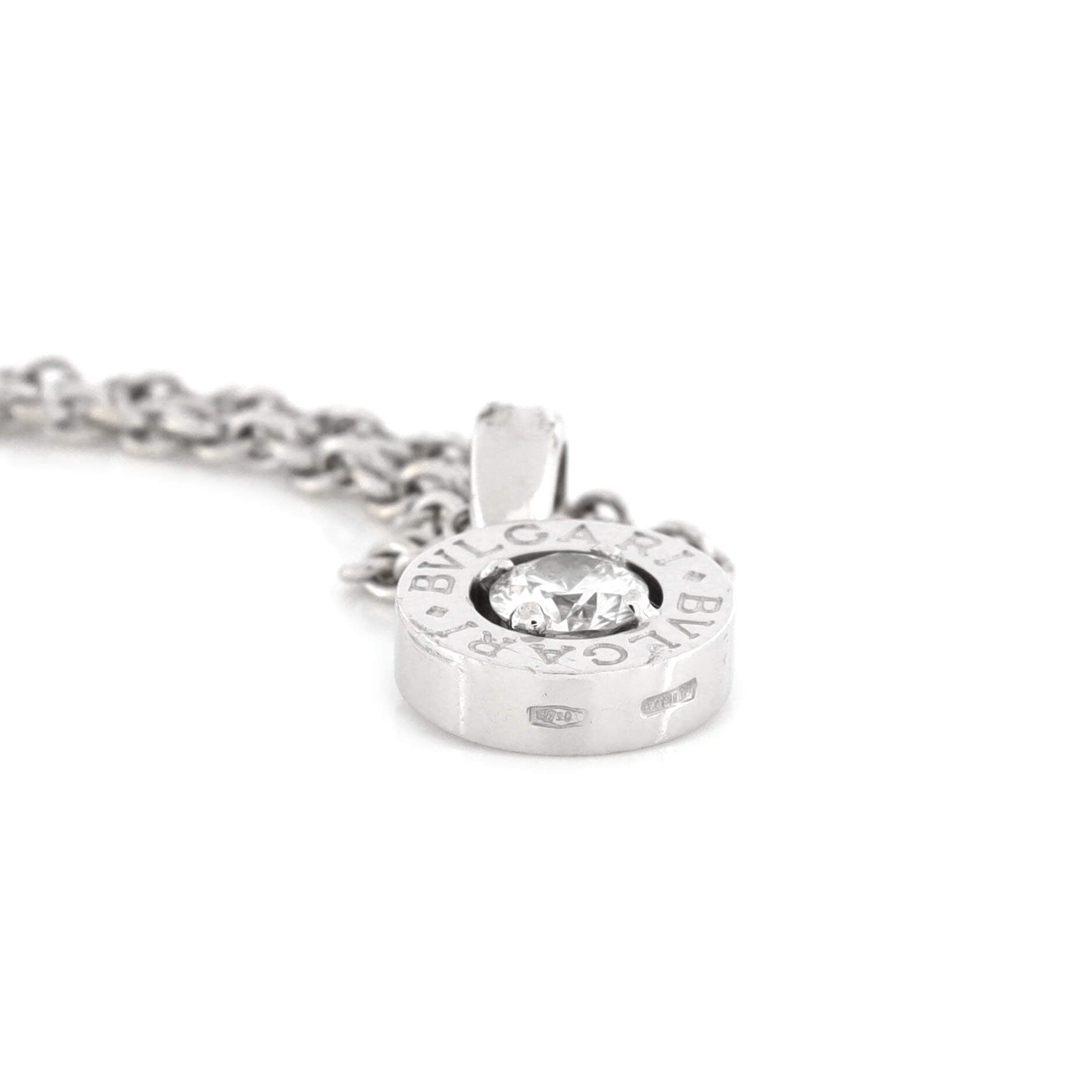 Bvlgari Bvlgari Solitaire Pendant Necklace 18K White Gold with Diamond