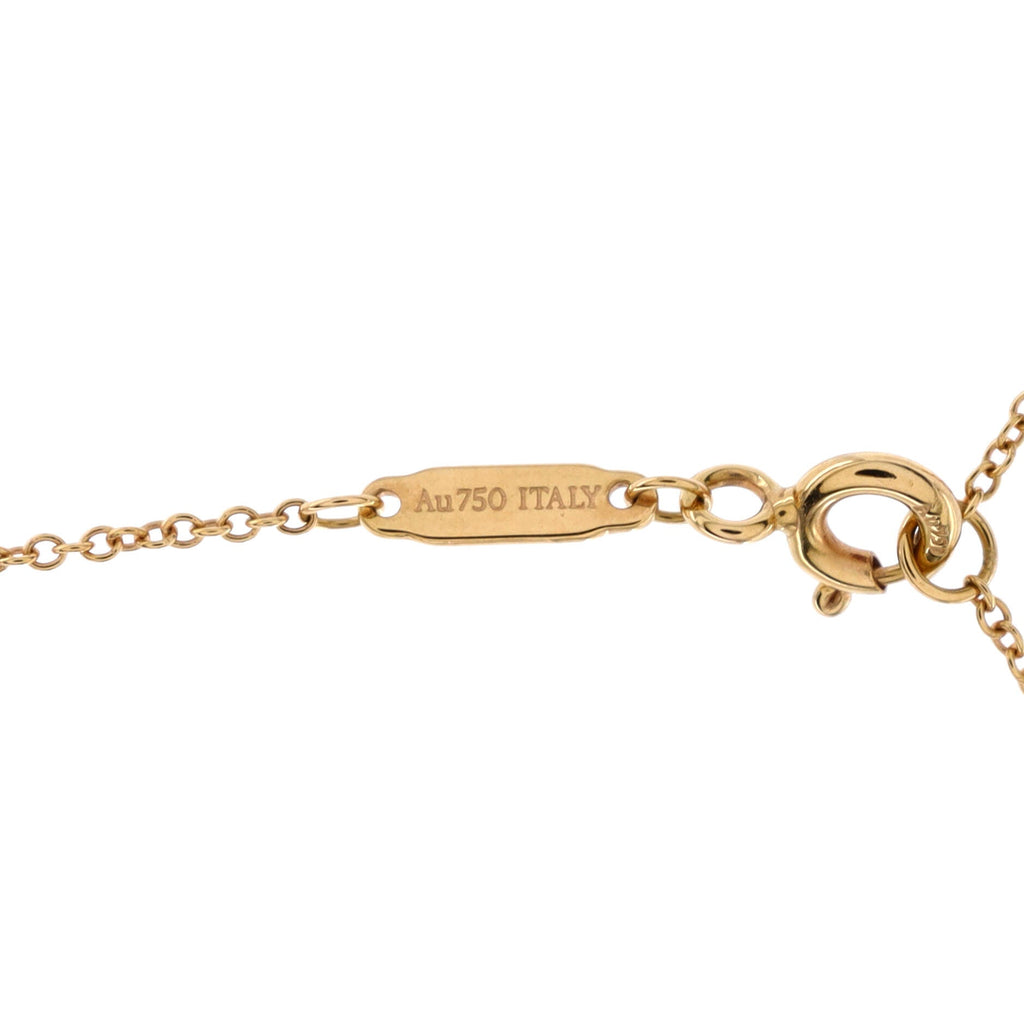 T Smile Pendant Necklace 18K Rose Gold with Diamonds Mini