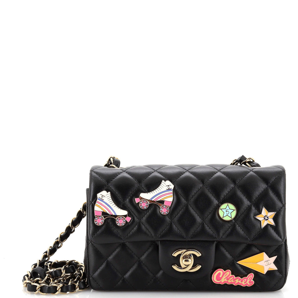 Hollywood Charms Classic Single Flap Bag Quilted Lambskin Mini
